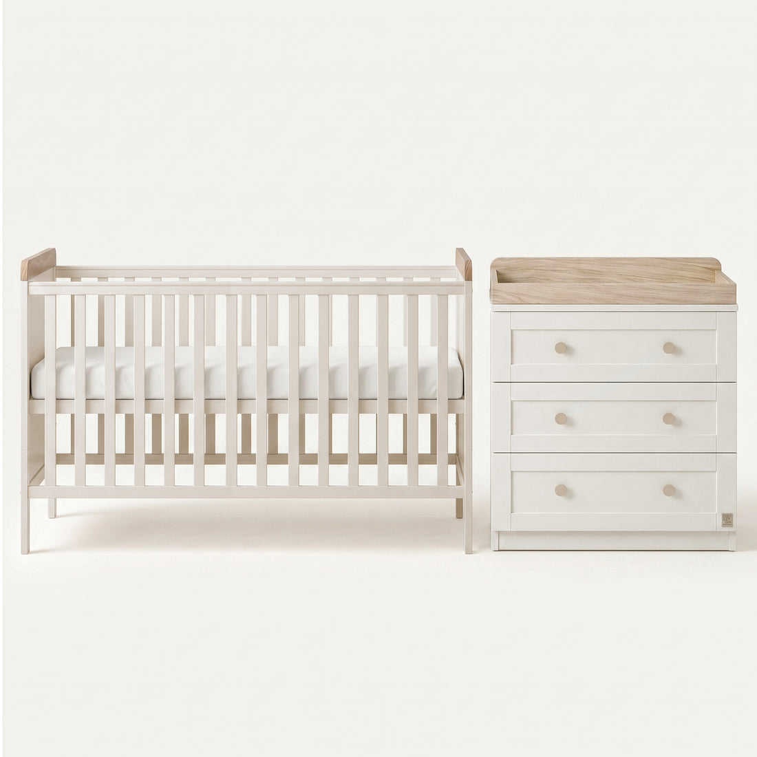 Baby Elegance Haddington Cot Bed with Changing Unit & Chest of Drawers Bundle