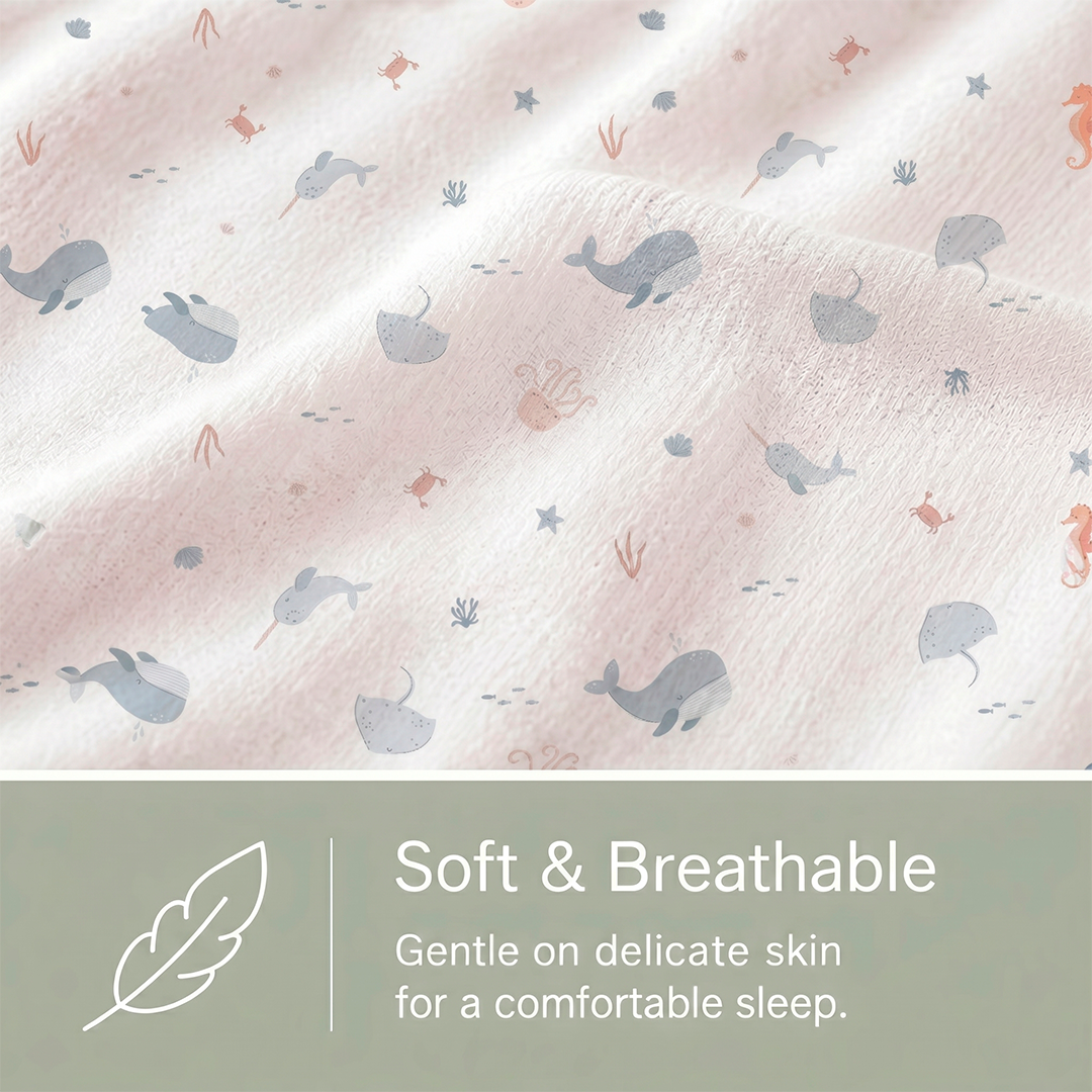Baby Elegance Moses Basket Sheets - 33 x 69cm - 2 Pack