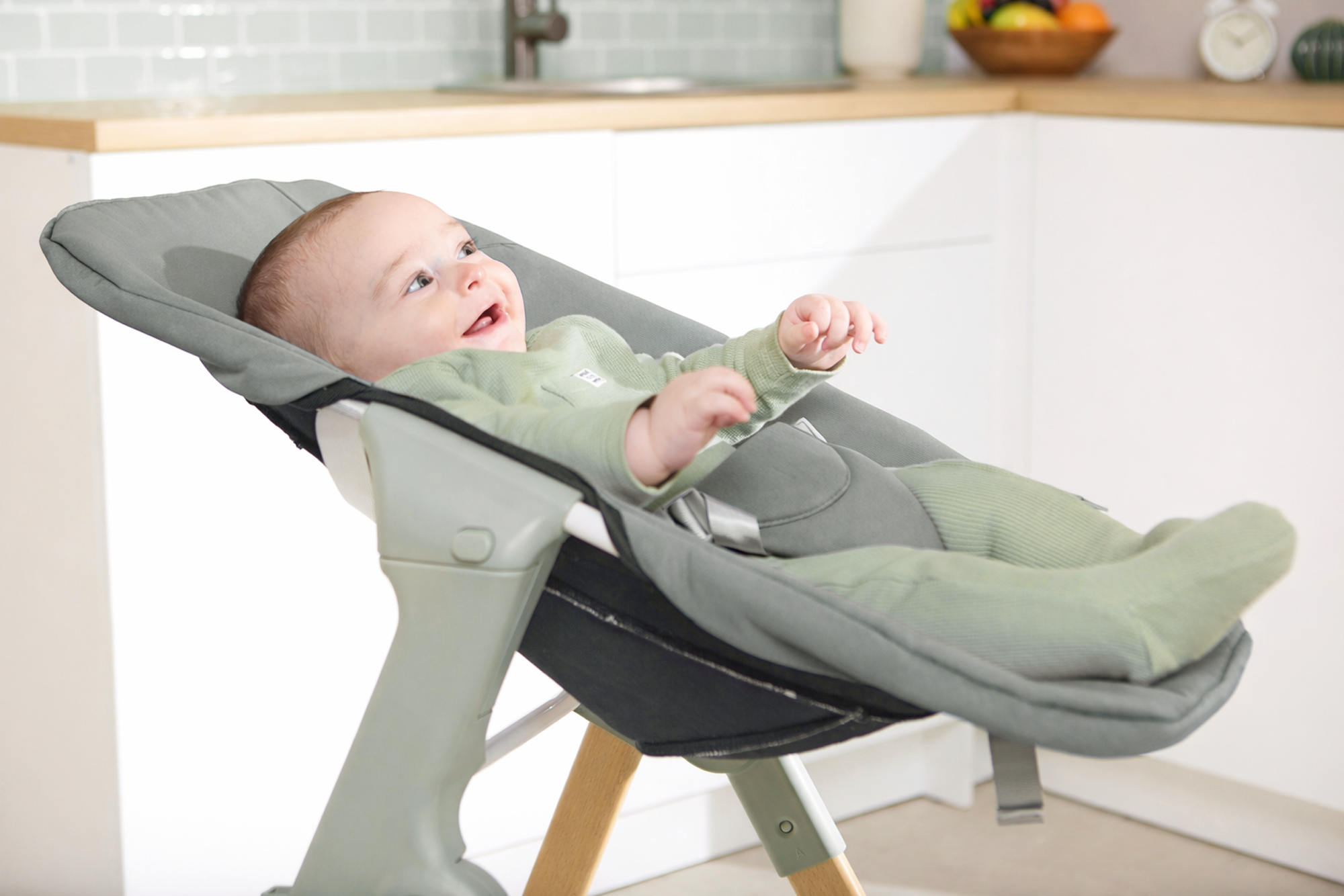 Baby Elegance Mash High Chair Bundle - Sage