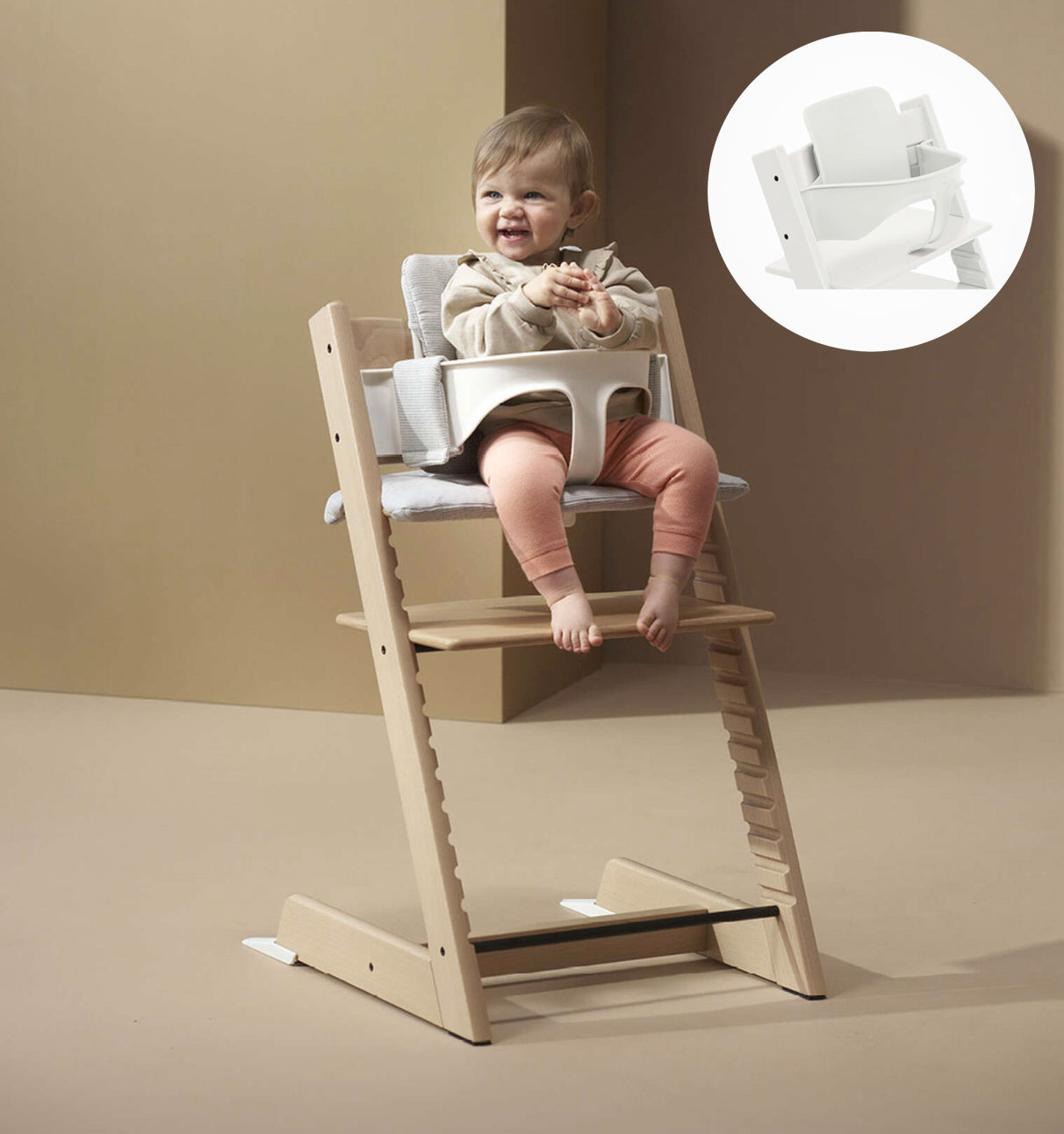 Stokke Tripp Trapp Chair with Baby Set Bundle LittleBe