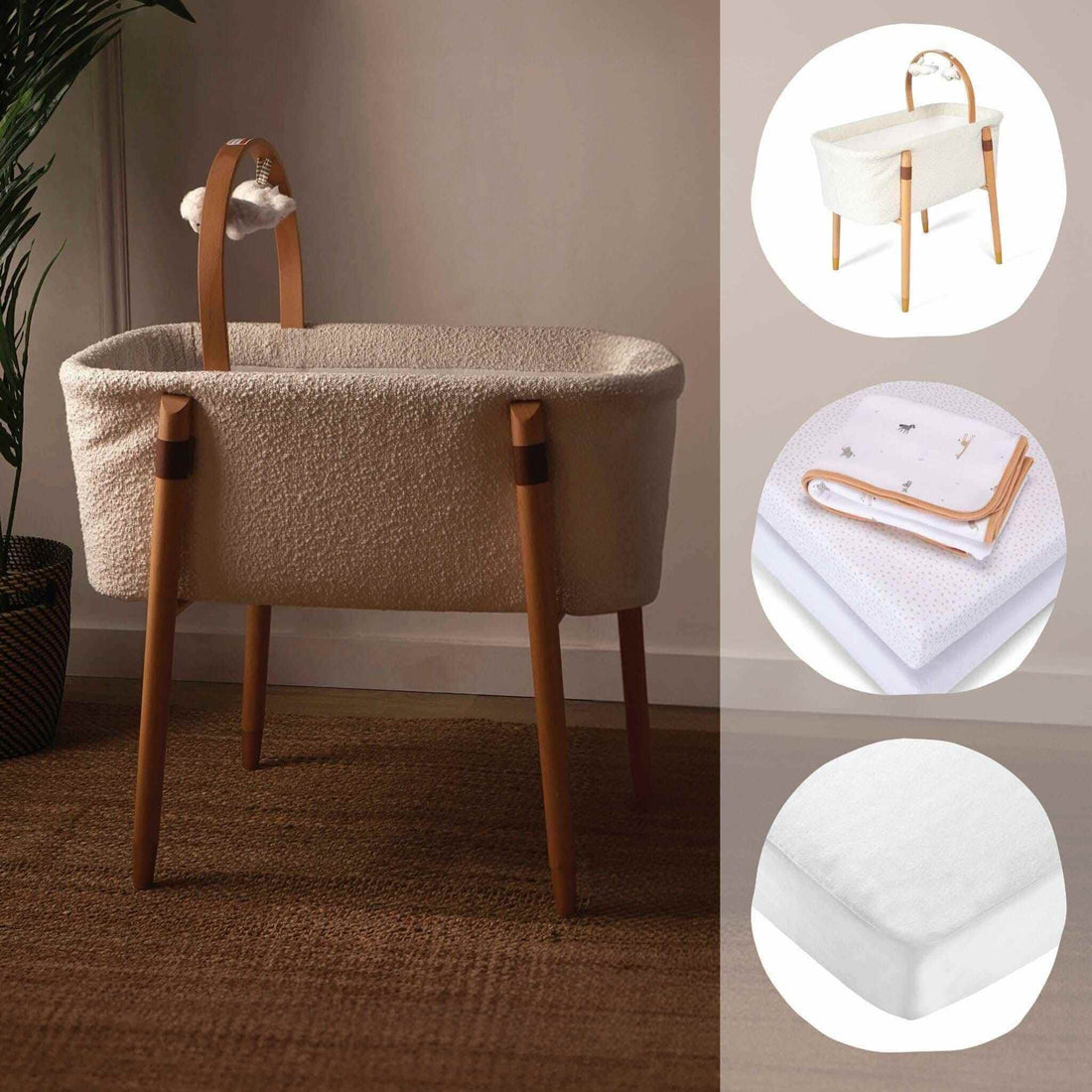 Baby Elegance Vola Crib with Safari Bedding Set Bundle