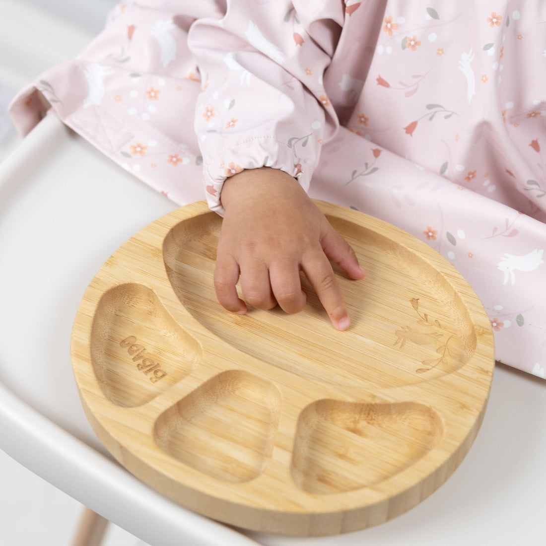Bibado Bamboo Suction Divider Plate