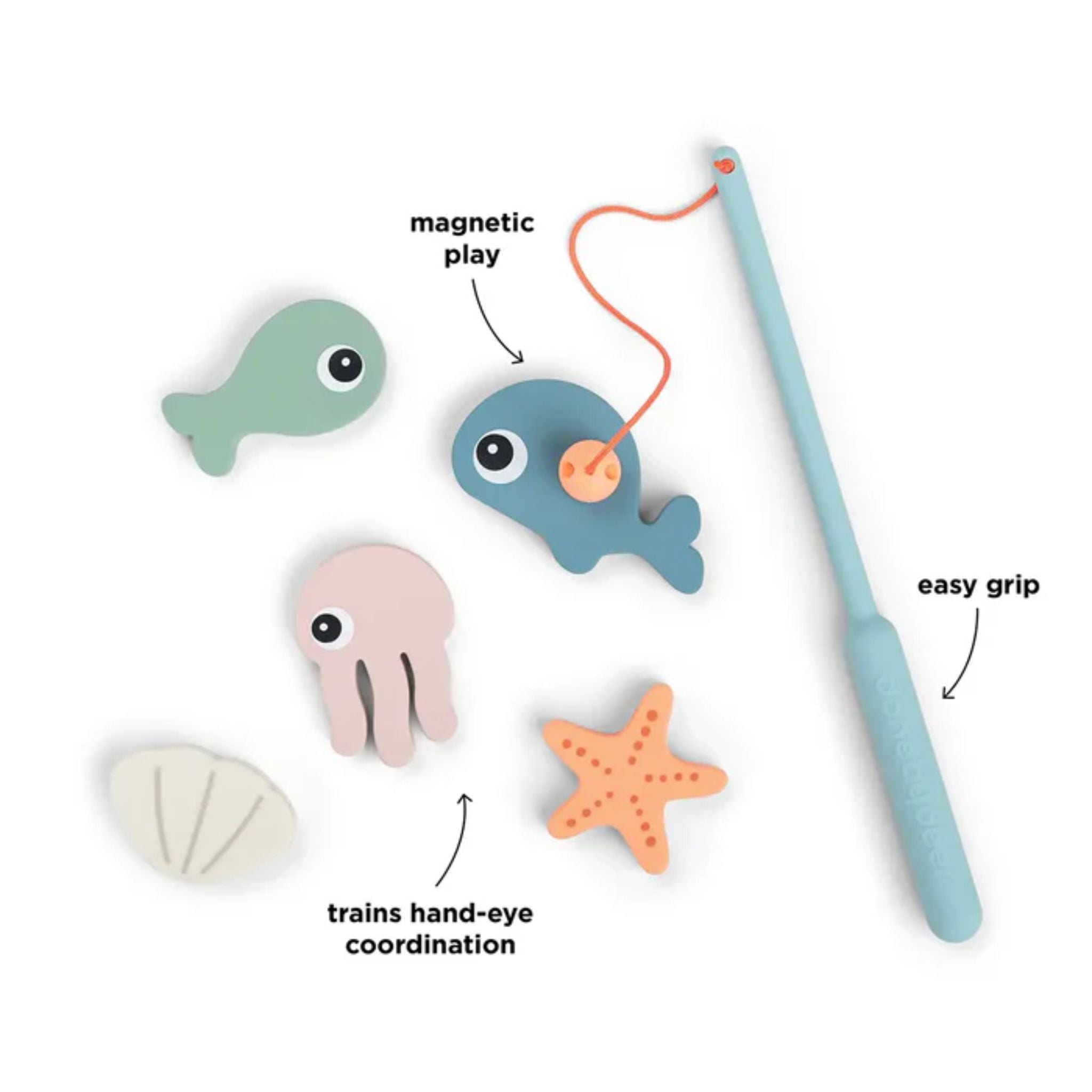 DonebyDeer Bath Fishing Toy Sea Friends