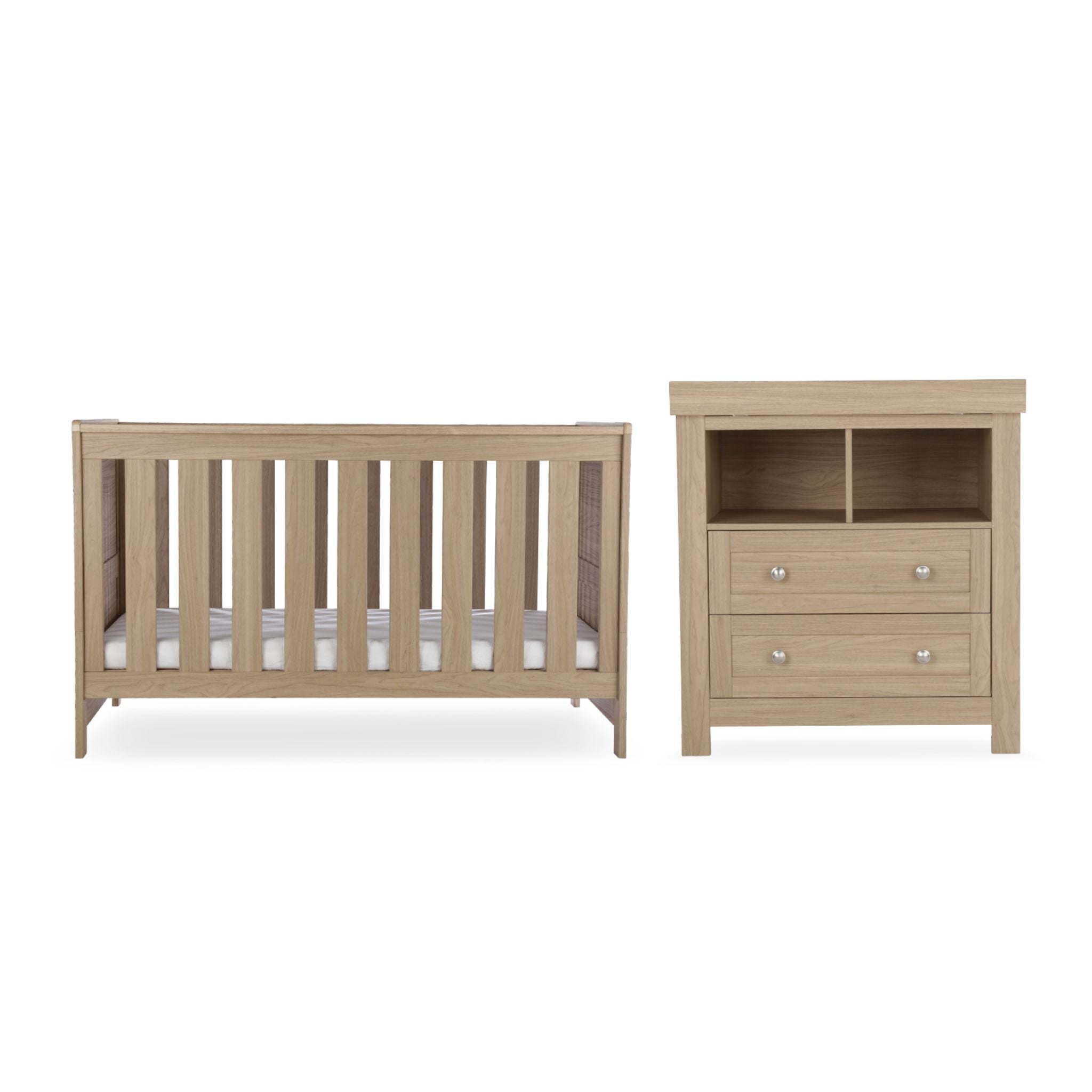 CuddleCo Burford 2 Piece Nursery Furniture Set - Oak