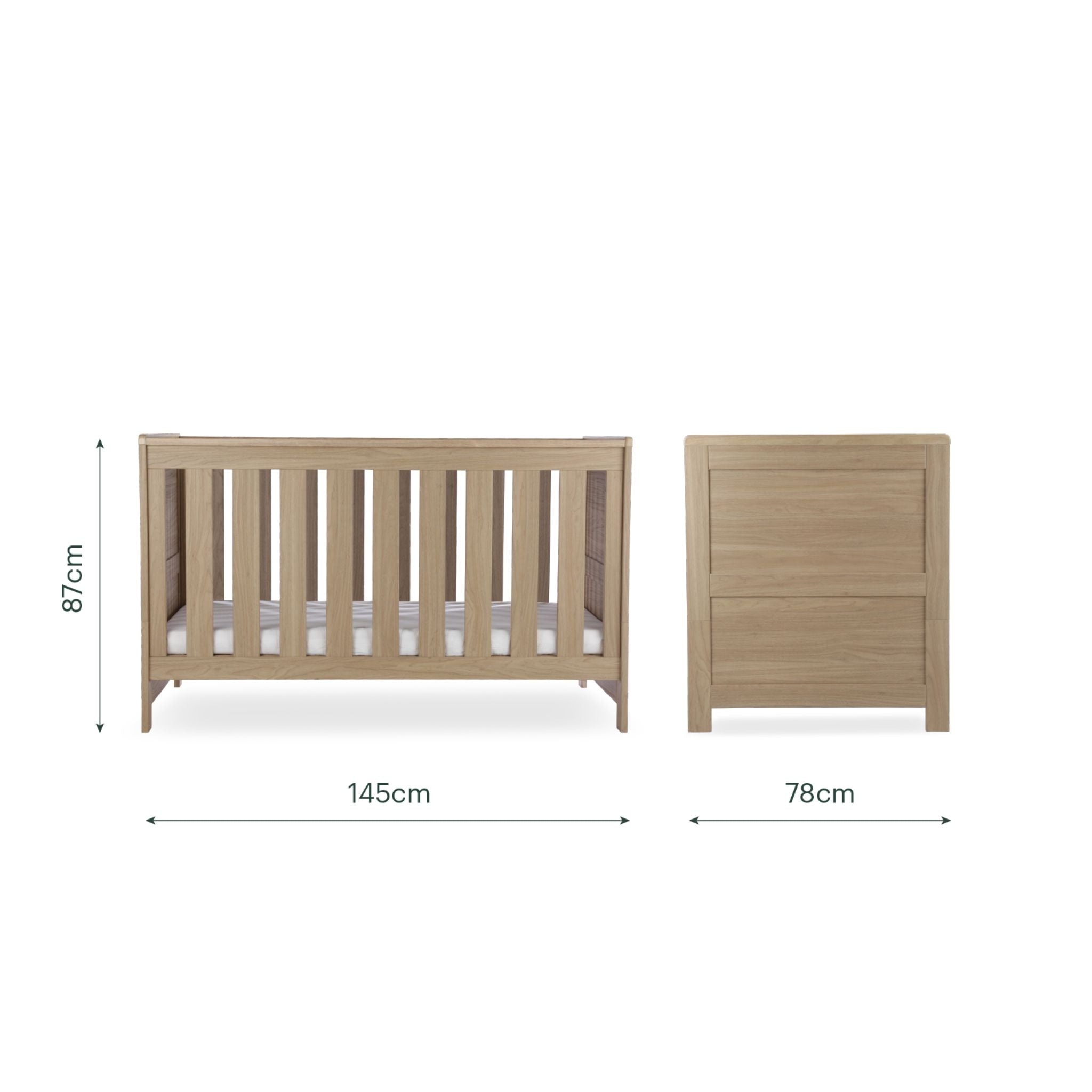 CuddleCo Burford 2 Piece Nursery Furniture Set - Oak