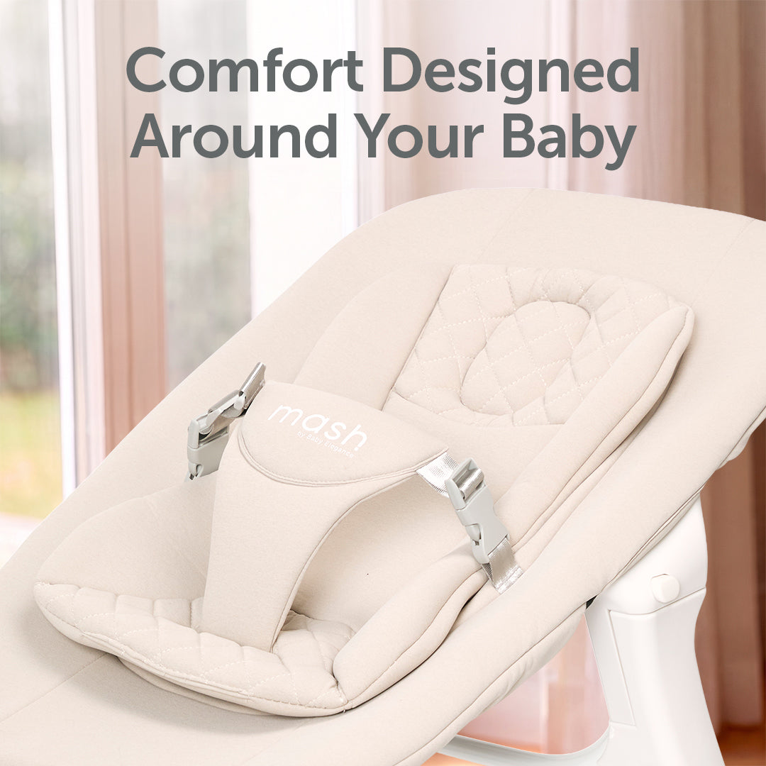 Baby Elegance Mash High Chair Bundle - White