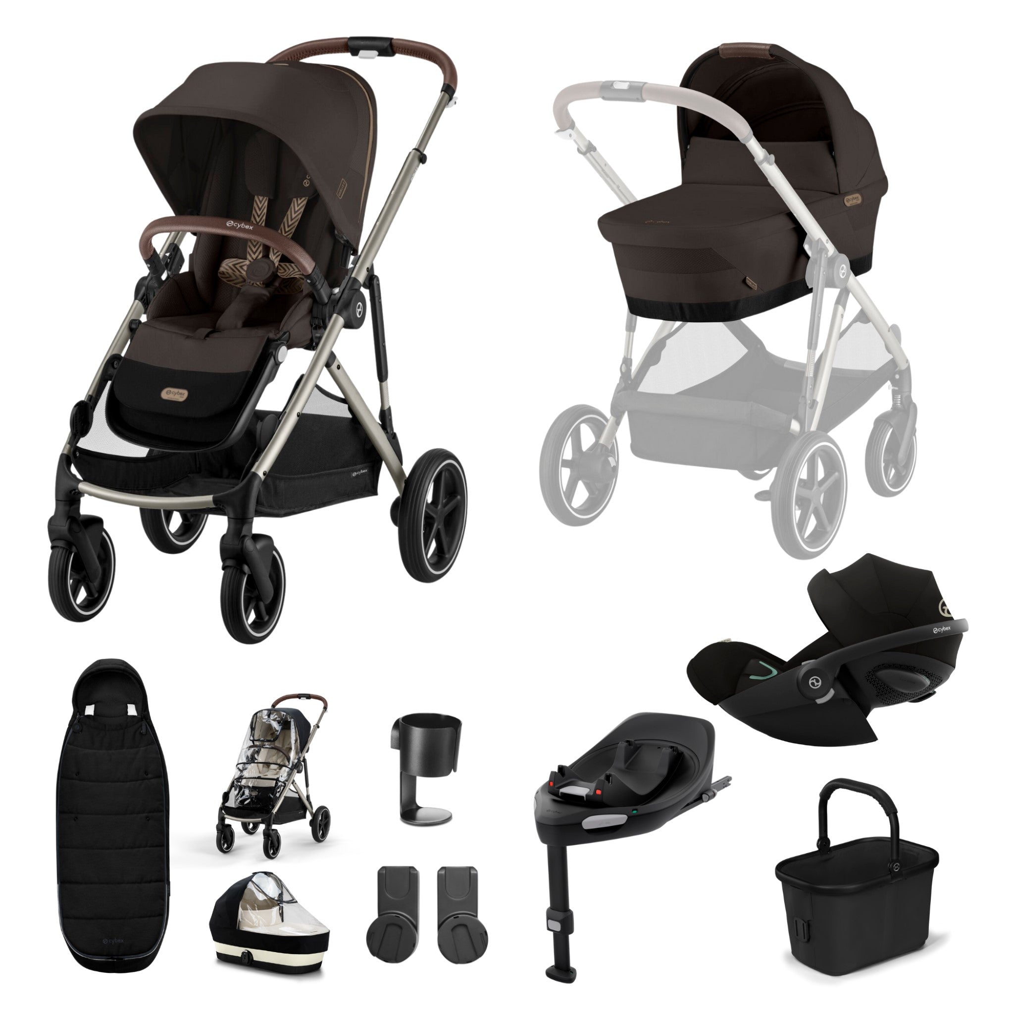 Cybex Gazelle Bundle with Cloud G Car Seat & Base G. (11 pieces)