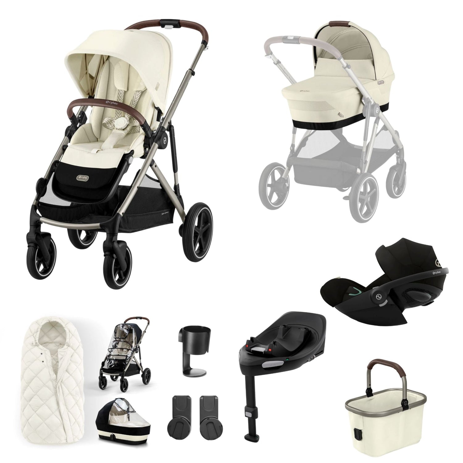 Cybex Gazelle Bundle with Cloud G Car Seat & Base G. (11 pieces)