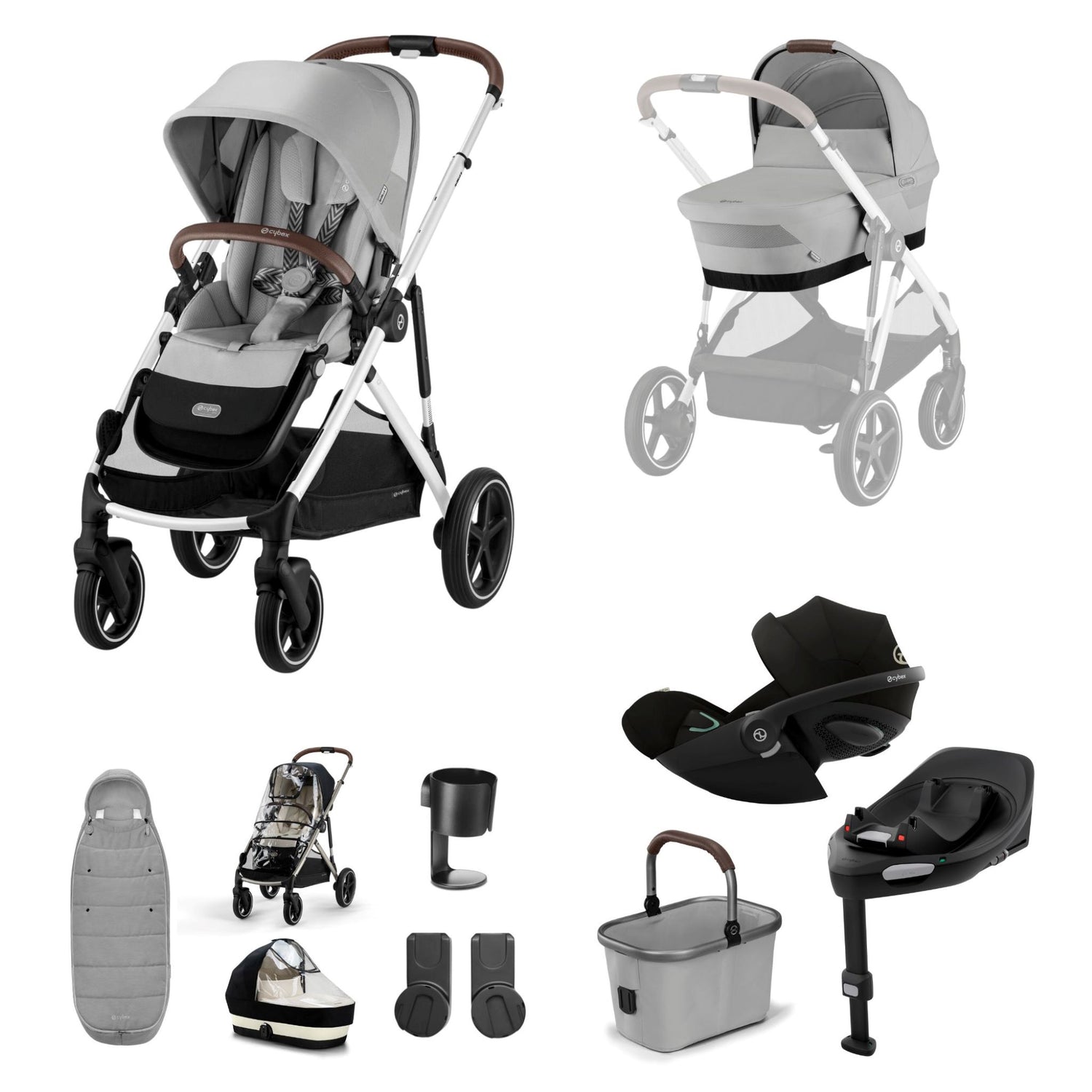 Cybex Gazelle Bundle with Cloud G Car Seat & Base G. (11 pieces)