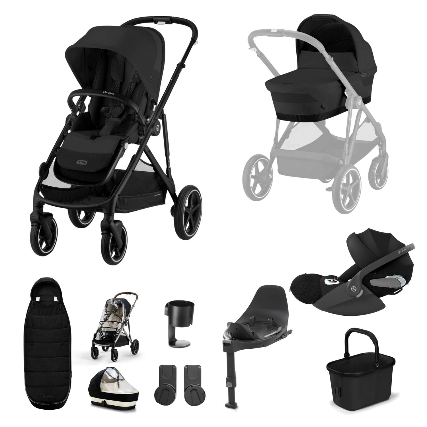 Cybex Gazelle Bundle with Cloud T Car Seat & Base T. (11 pieces)