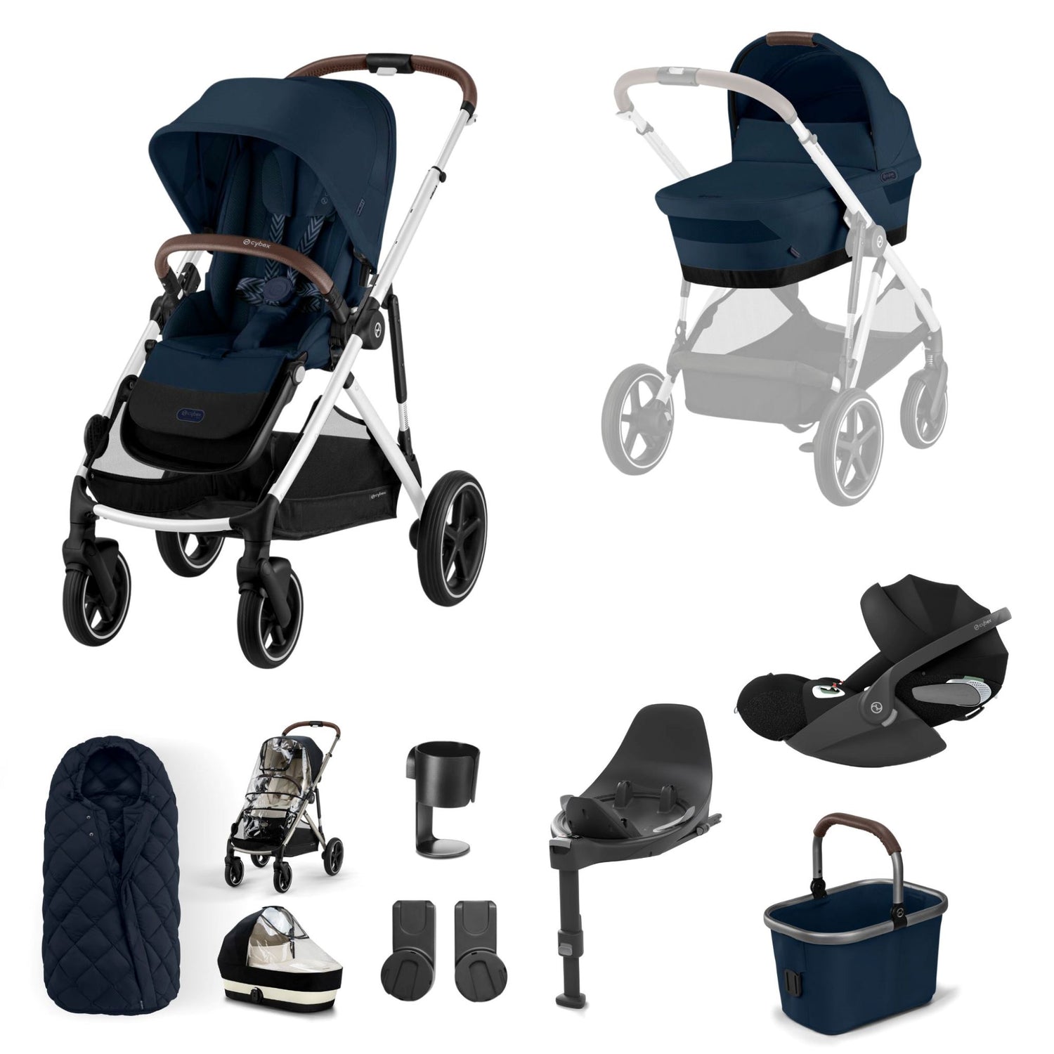 Cybex Gazelle Bundle with Cloud T Car Seat & Base T. (11 pieces)