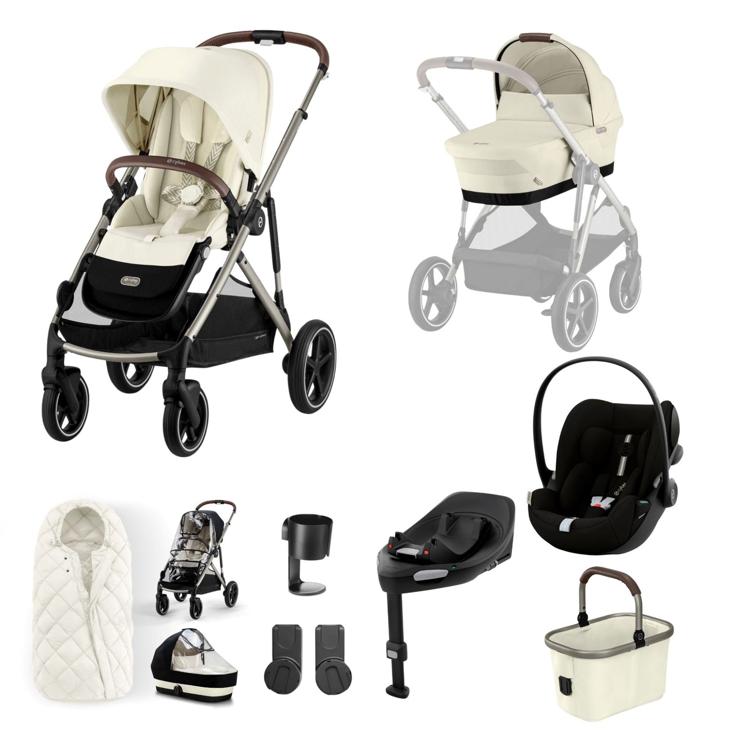 Cybex Gazelle Bundle with Cloud T Car Seat & Base T. (11 pieces)