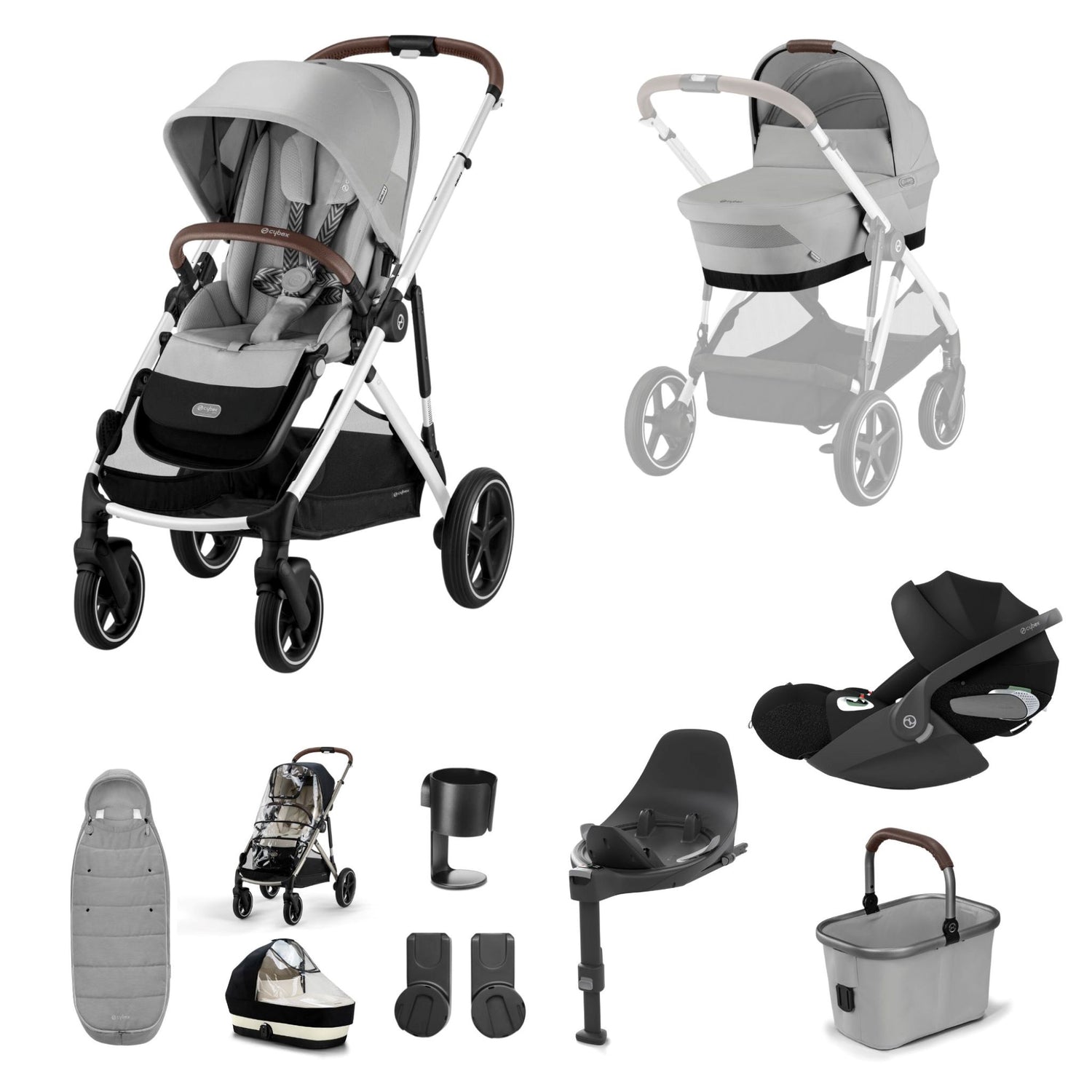 Cybex Gazelle Bundle with Cloud T Car Seat & Base T. (11 pieces)