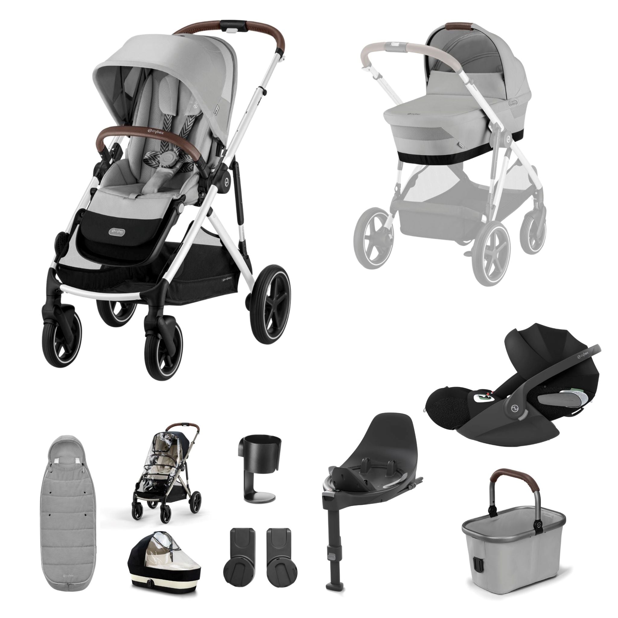 Cybex Gazelle Bundle with Cloud T Car Seat & Base T. (11 pieces)
