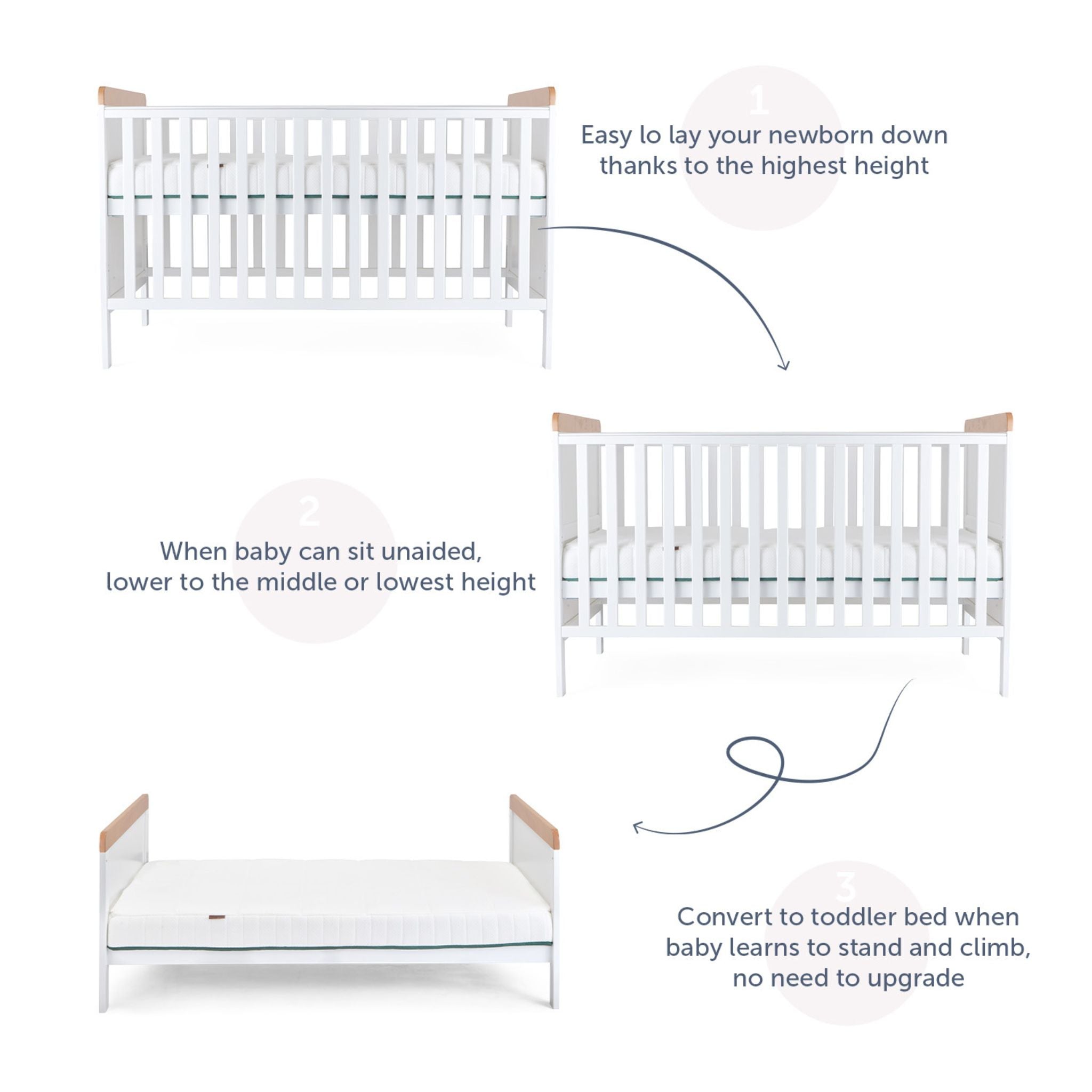 Baby Elegance Haddington Cot Bed with Changing Unit