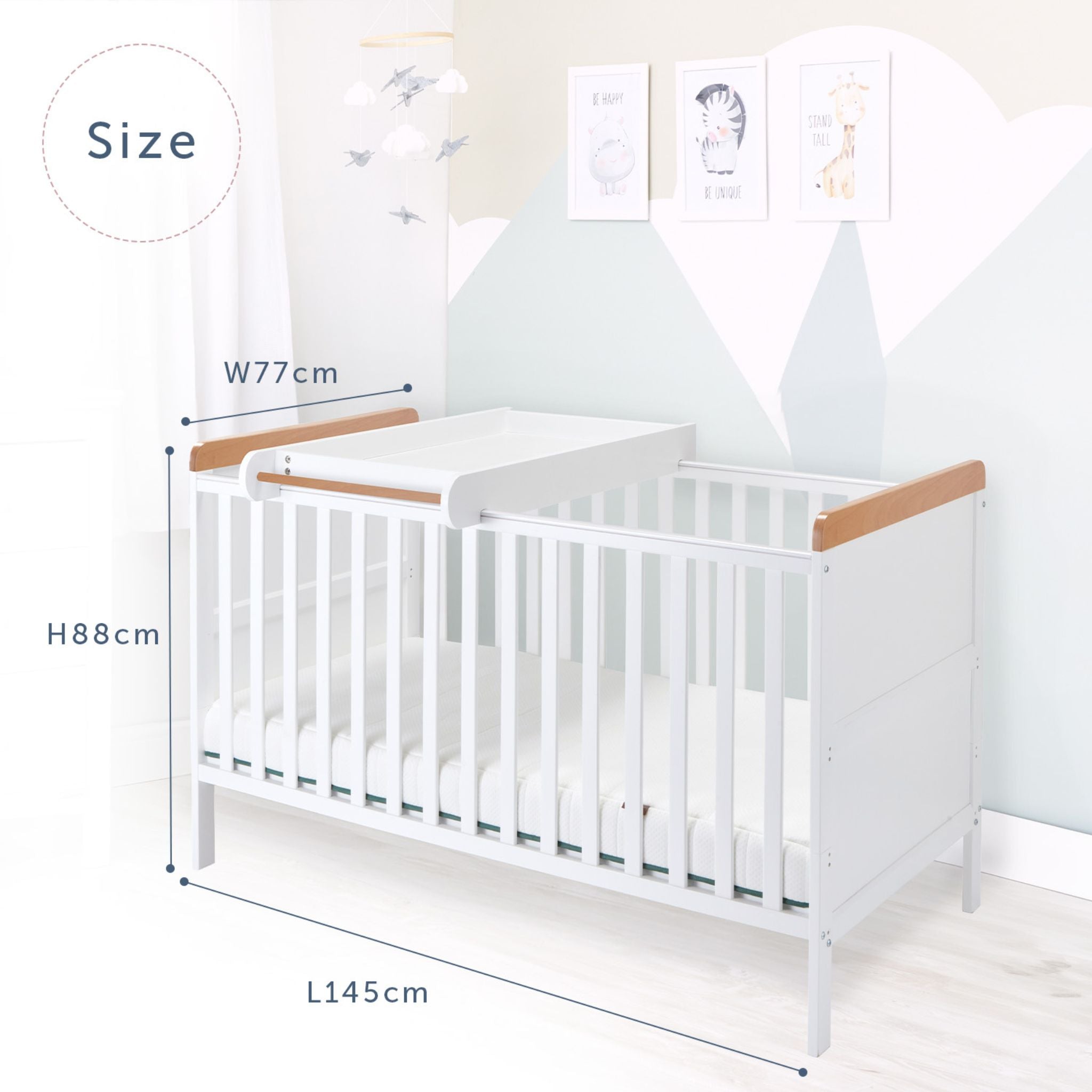 Baby Elegance Haddington Cot Bed with Changing Unit