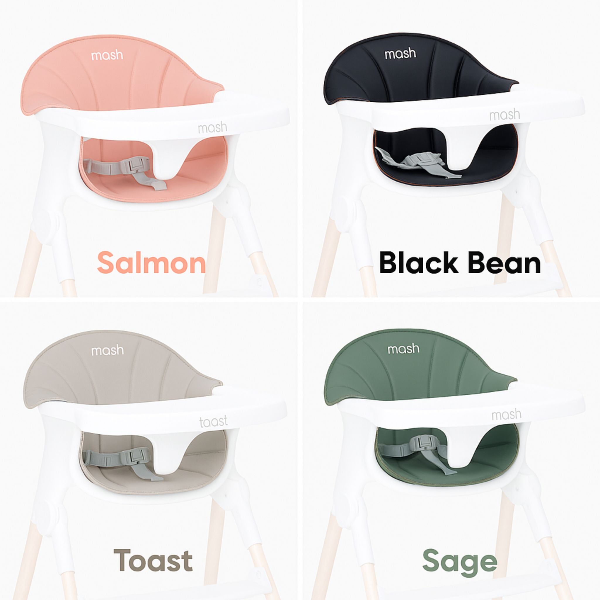 Baby Elegance Mash High Chair Bundle - White