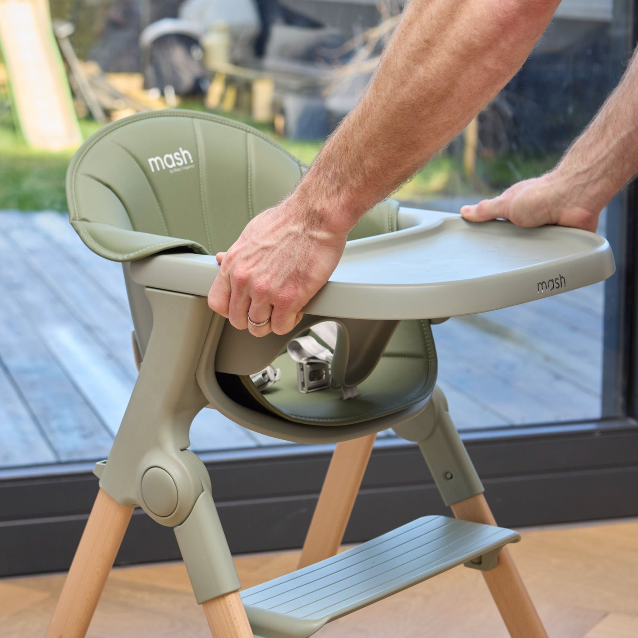 Baby Elegance Mash High Chair Bundle - Sage