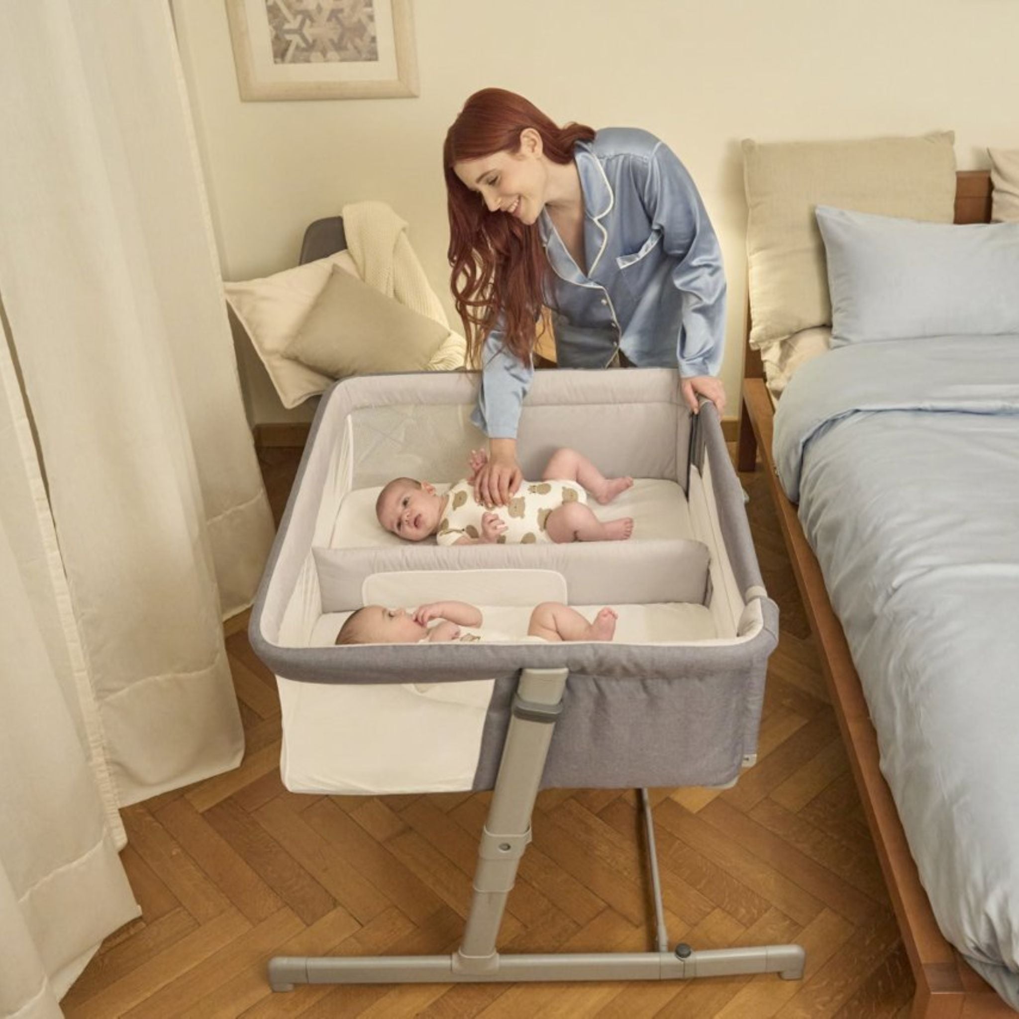 Chicco Next2Me Twin Bedside Crib Magnet Grey | LittleBe