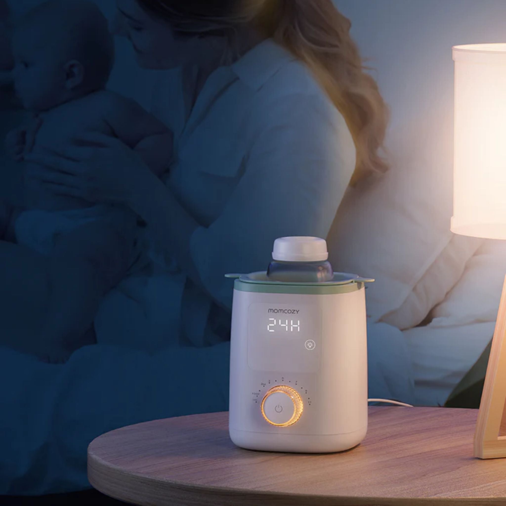 Momcozy 9-In-1 Nutri Baby Bottle Warmer - White