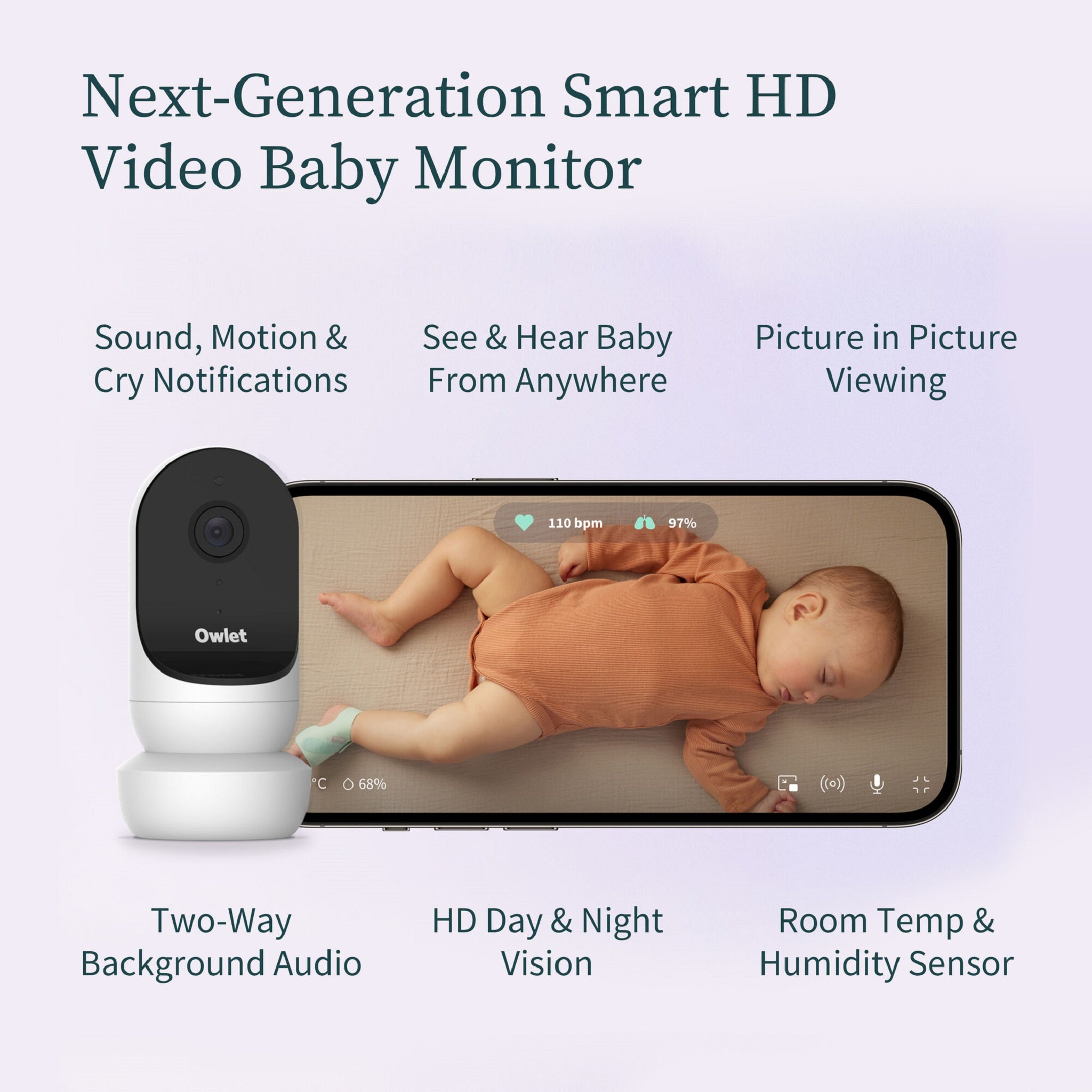 Owlet Cam 2 Baby Monitor White
