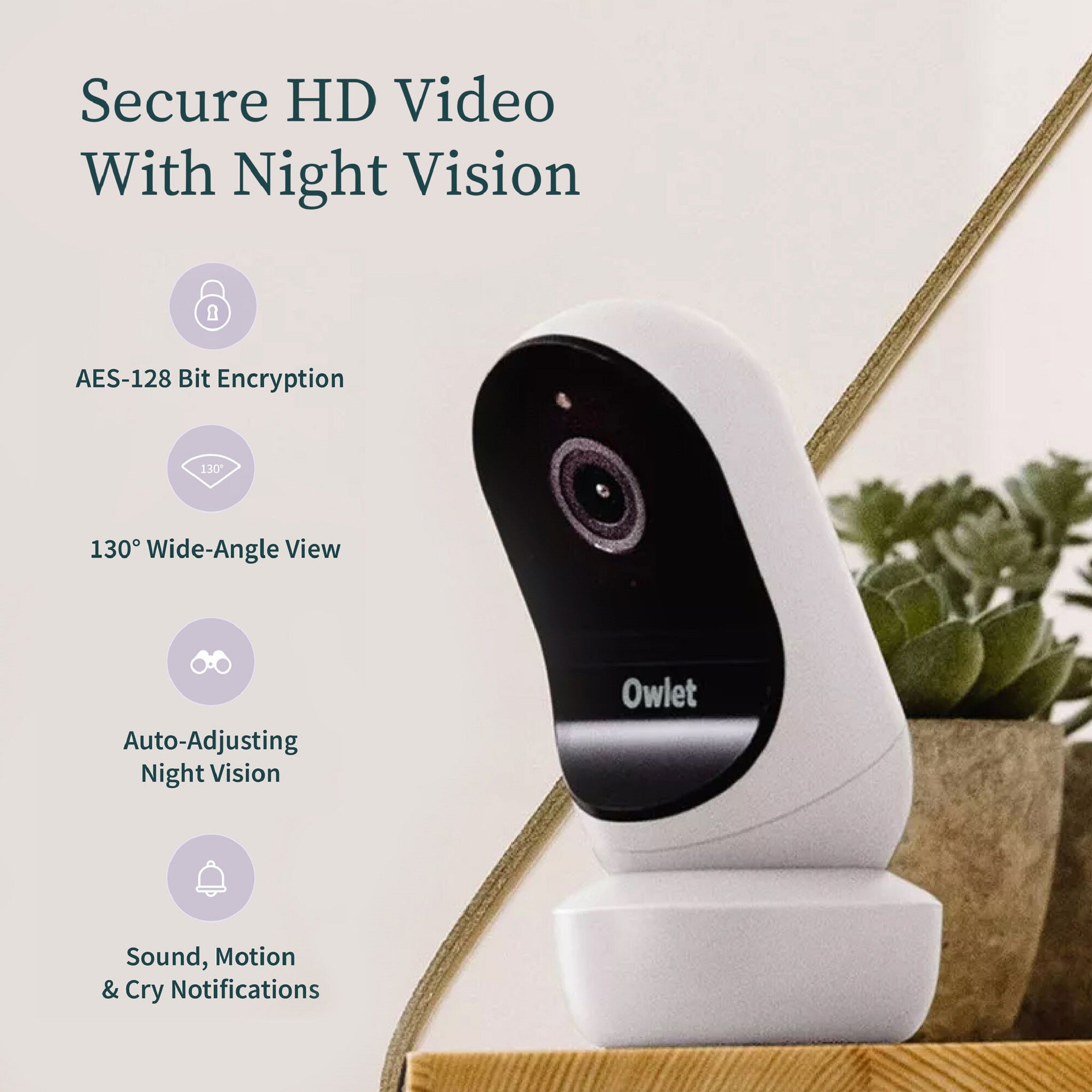 Owlet Cam 2 Baby Monitor White