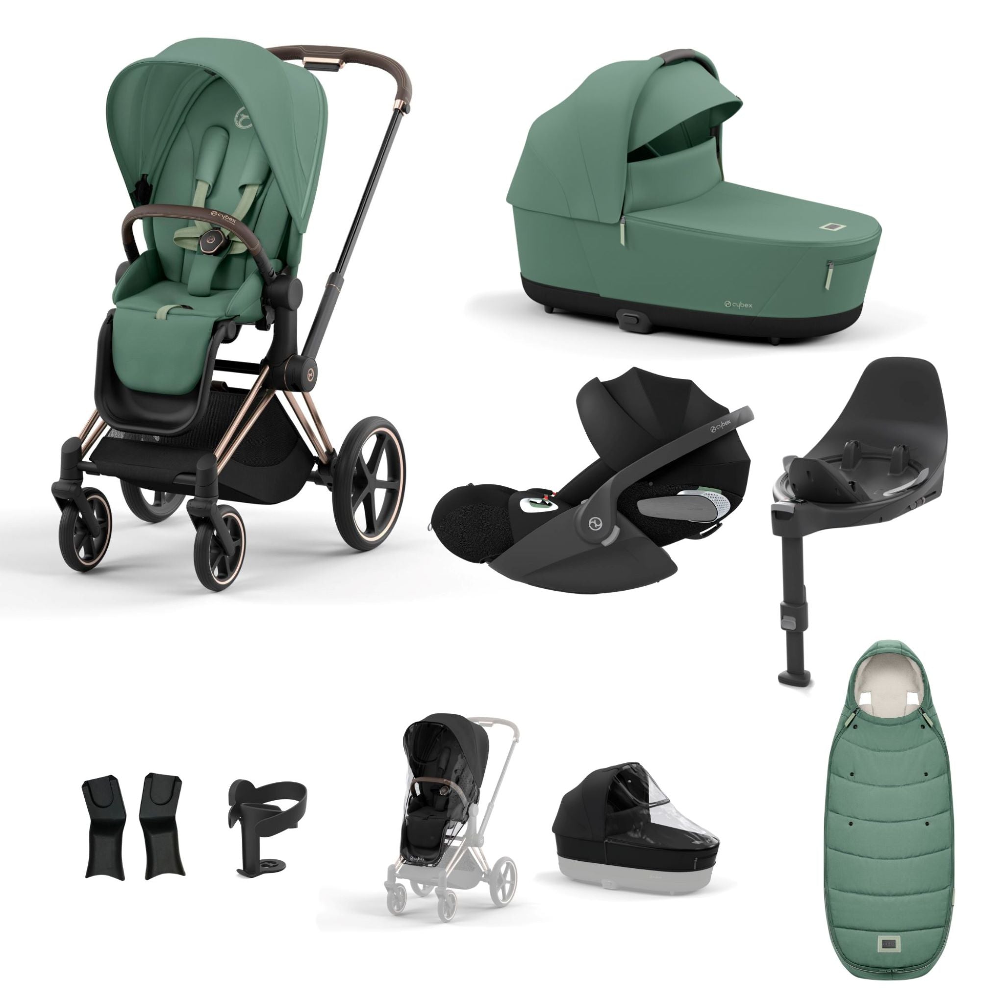 Cybex Priam Rosegold Bundle 9 Piece