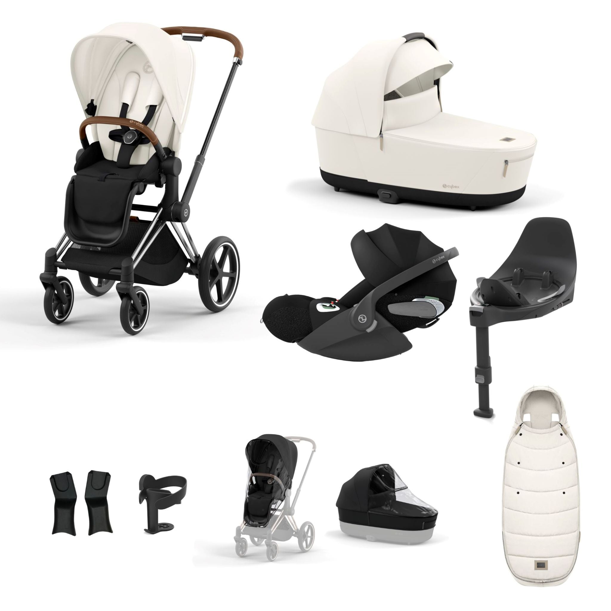 Cybex Priam Chrome Brown Bundle 9 Piece