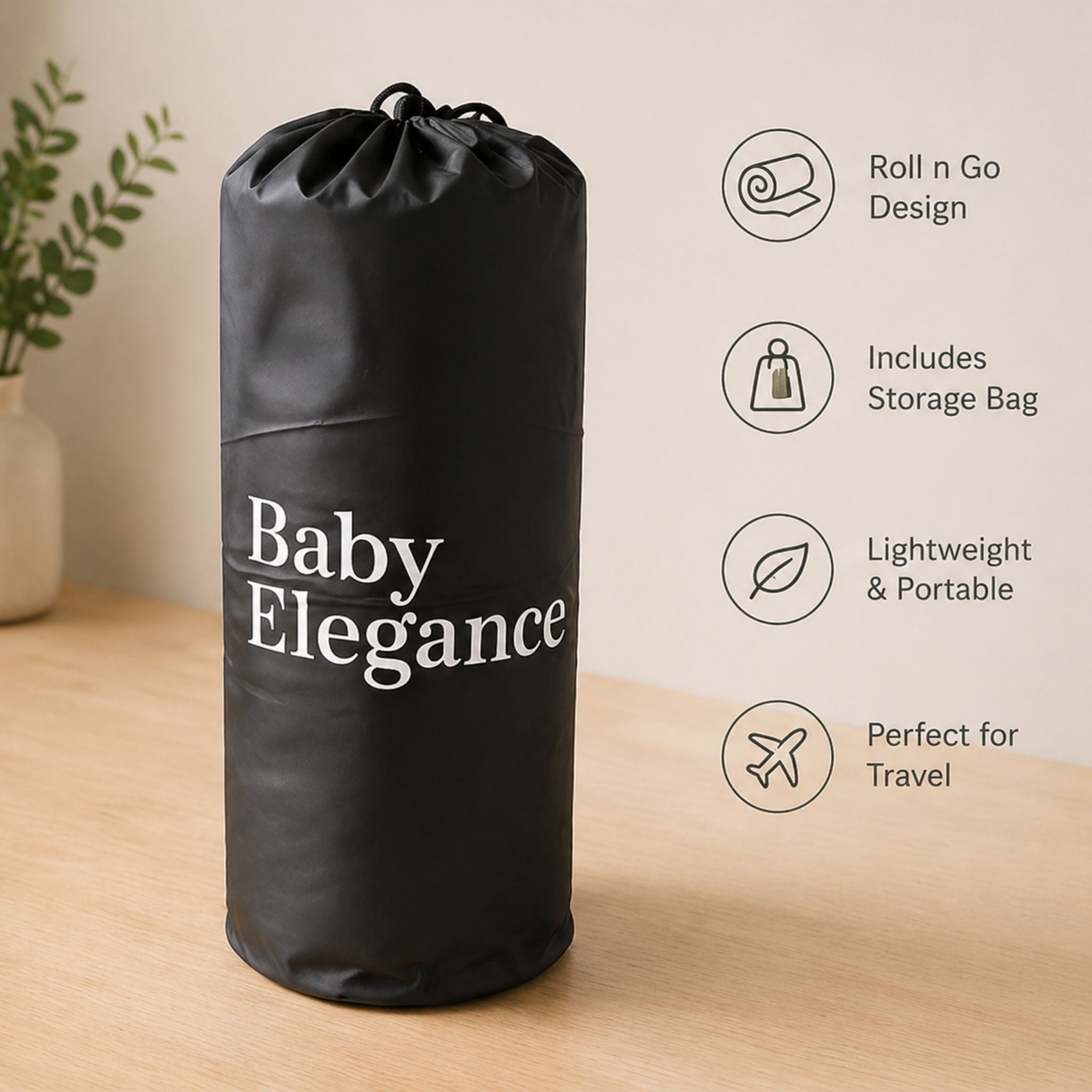 Baby Elegance Travel Cot Mattress - Roll n Go - 70 x 100 x 3cm