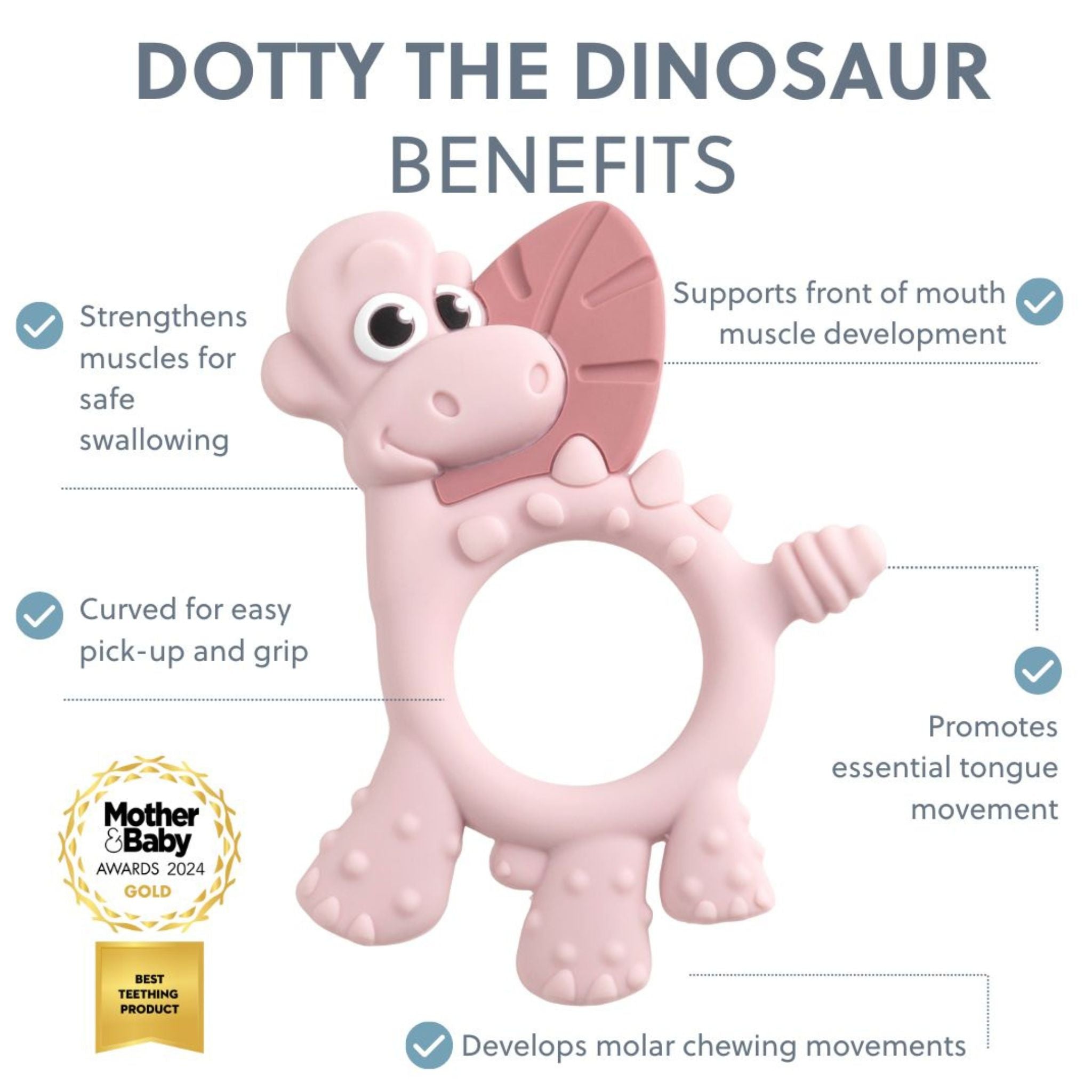 Bibado Sensory Teether Dotty the Dinosaur