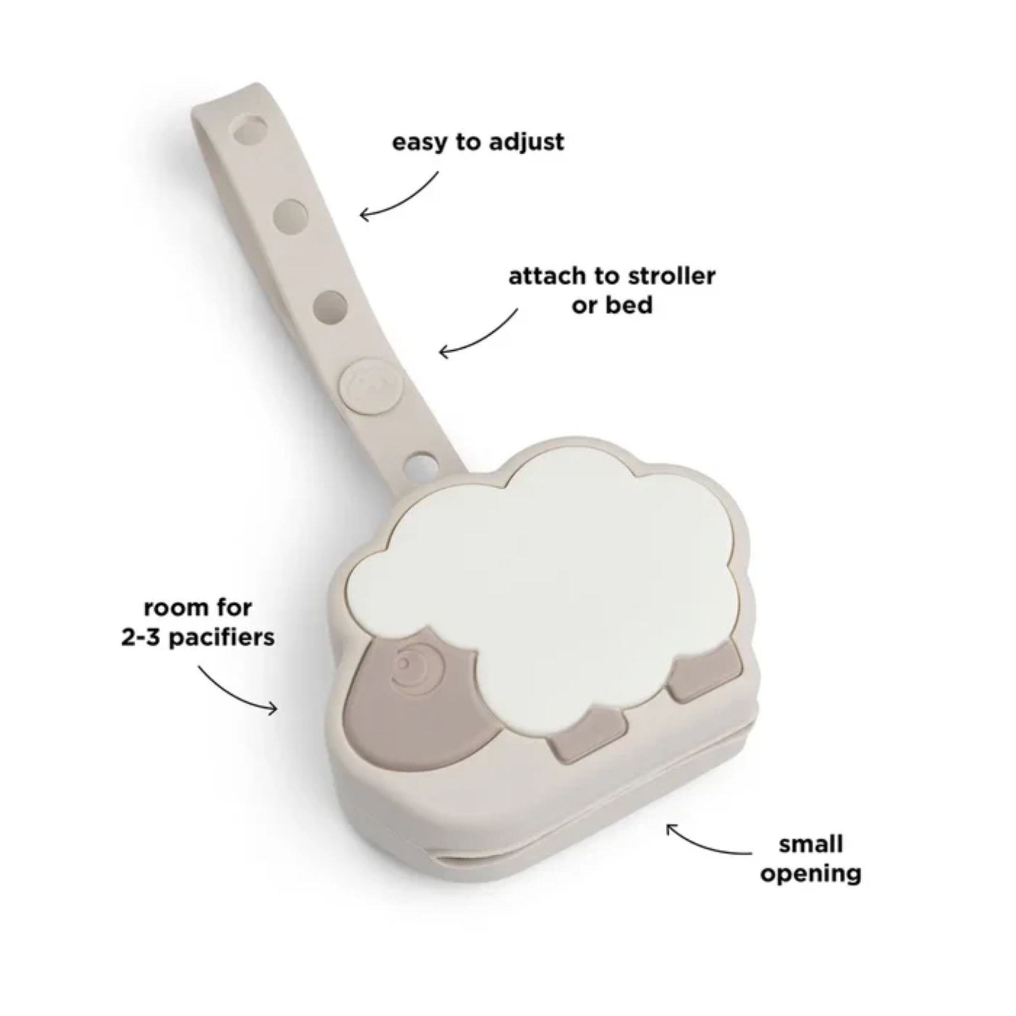 Donebydeer Silicone Pacifier Pouch Croco