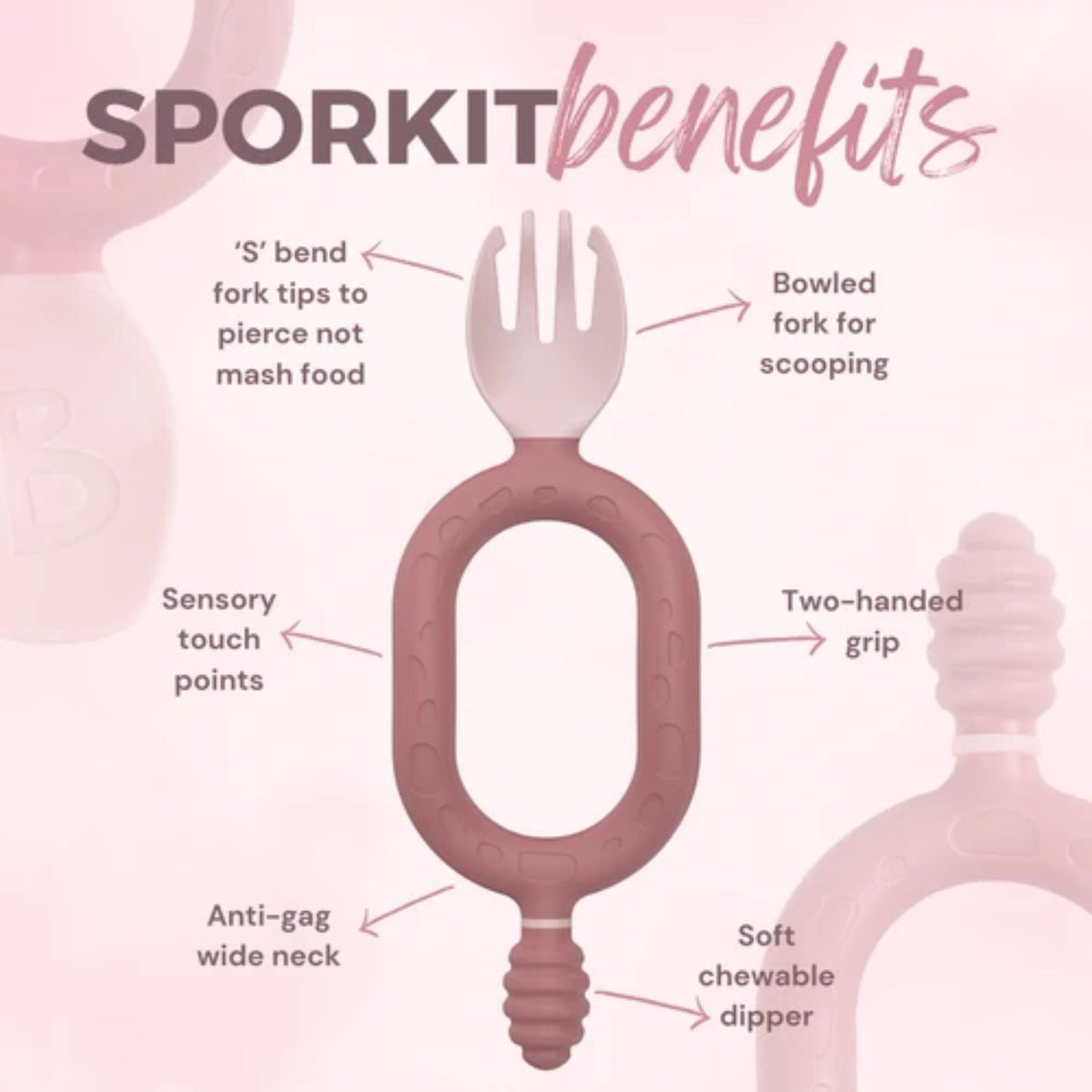 Bibado Sporkit™ Baby Weaning Fork 2-Pack