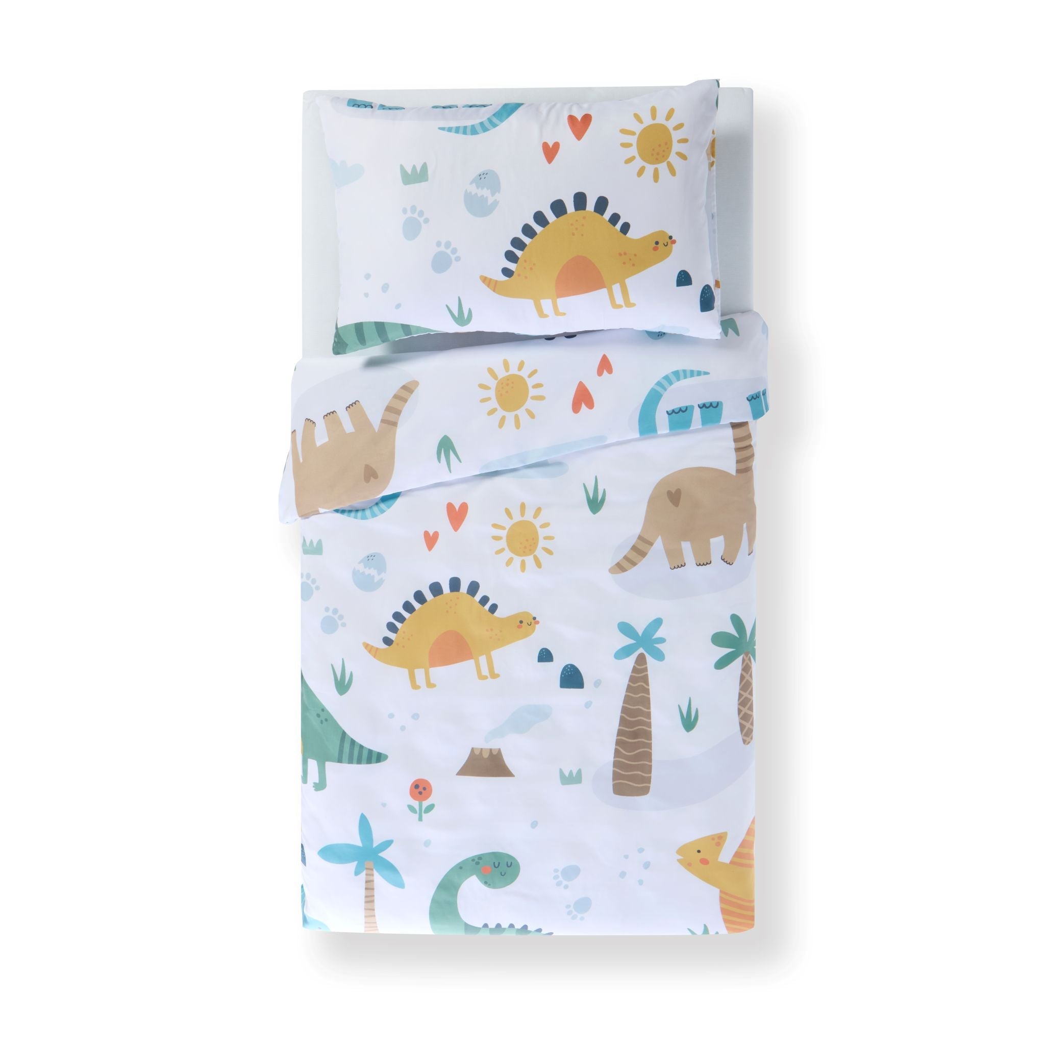 Baby Elegance Toddler Duvet and Pillow Bedding Set - Dinosaurs