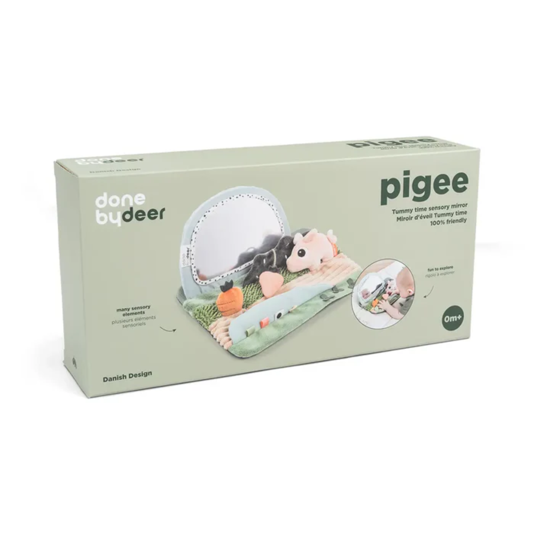 DonebyDeer Tummy Time Sensory Mirror Tiny Farm