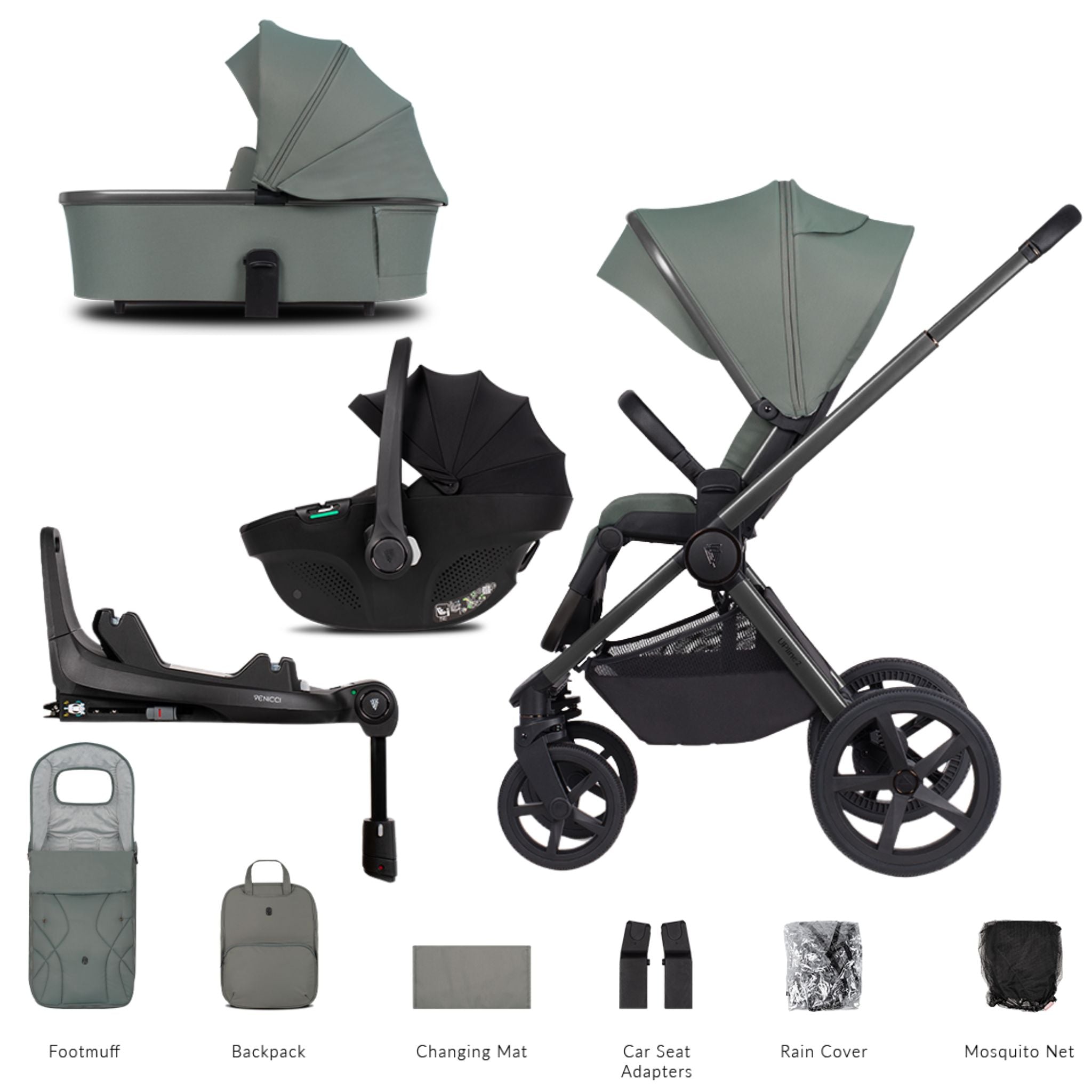 Venicci Upline 2 3in1 Plus Base - Tiago Black