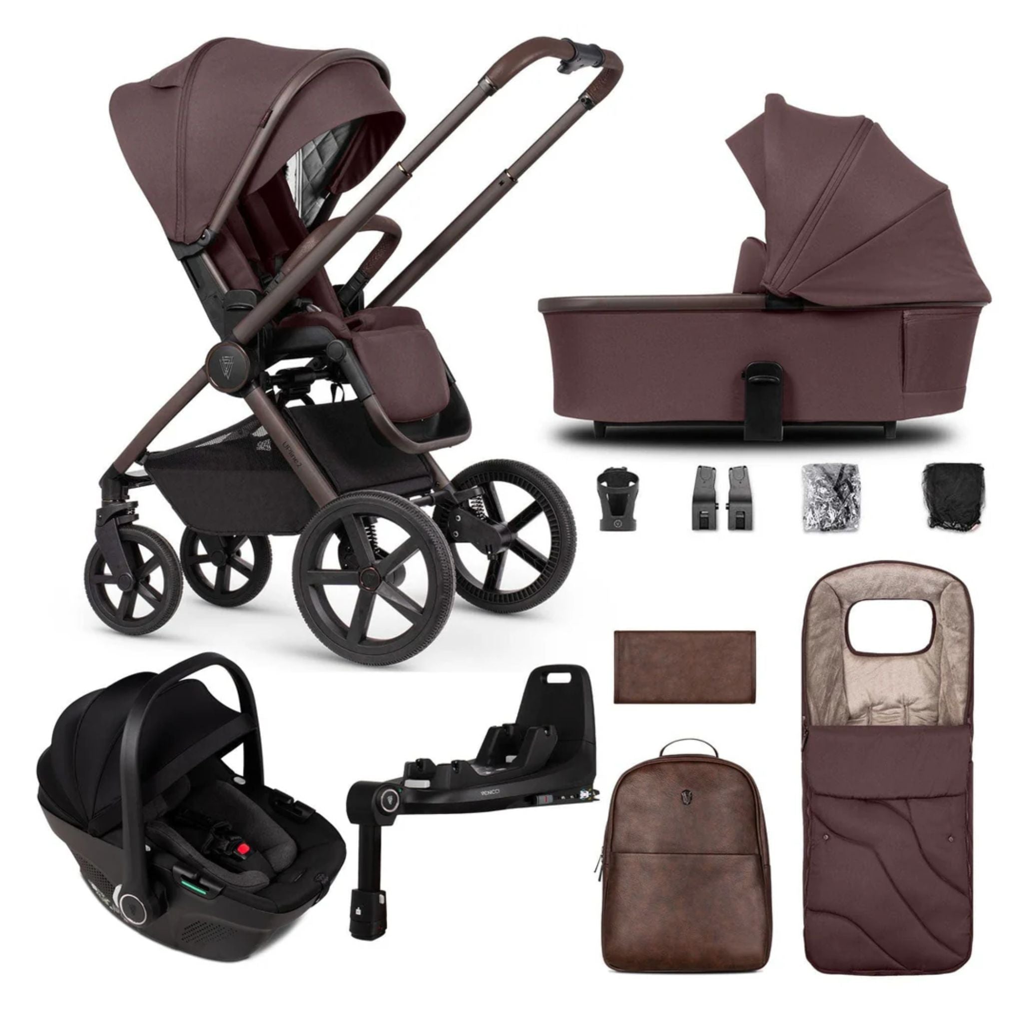 Venicci Upline 2 SE 3in1 Plus Base with Tiago Black