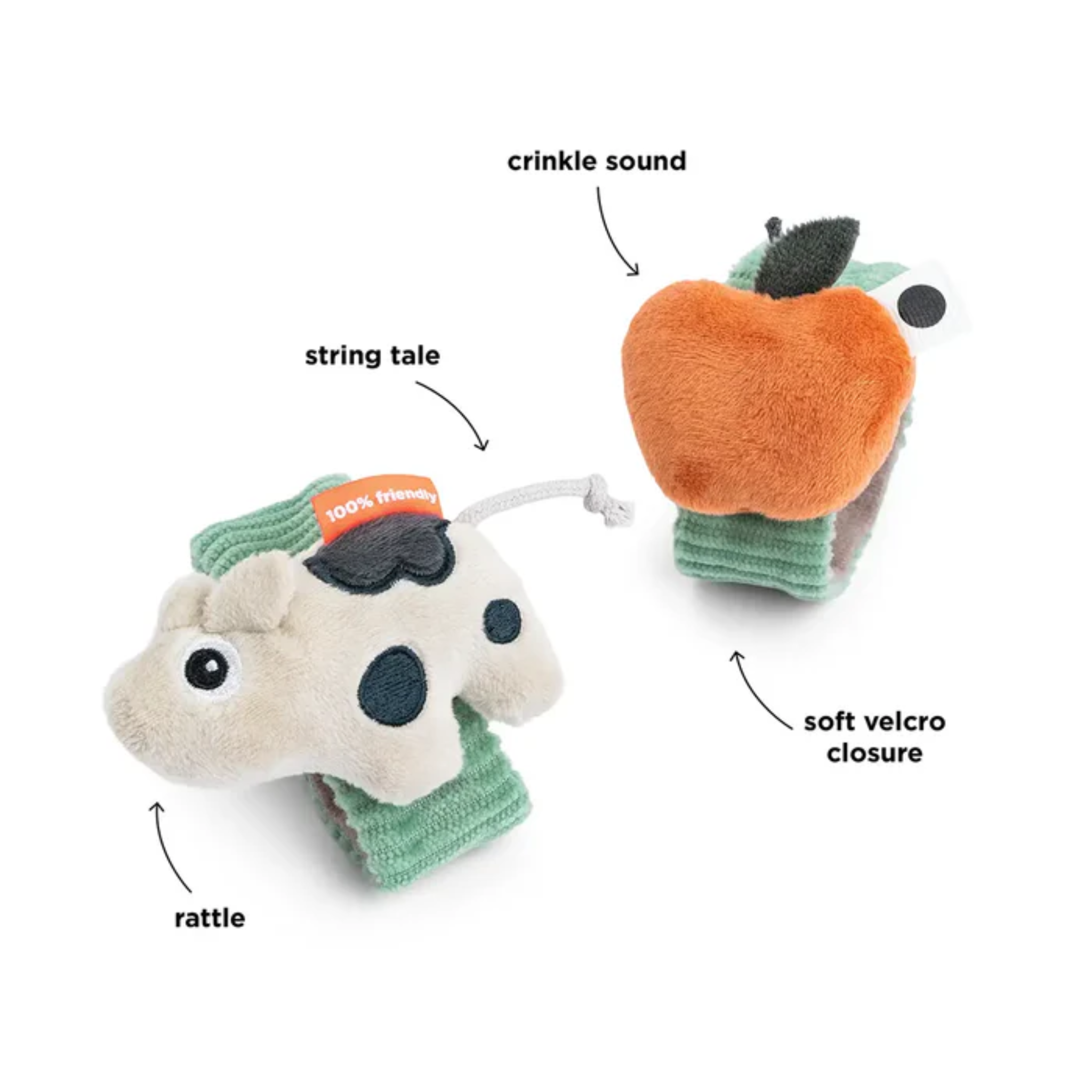 DonebyDeer Wrist Rattle Set 2-Pack