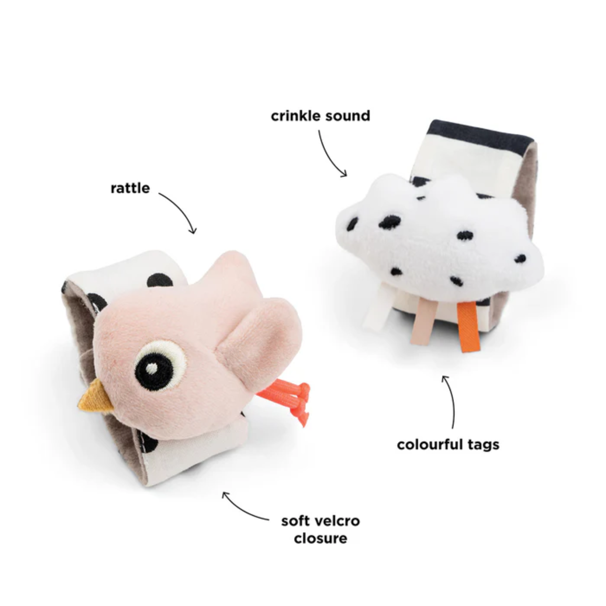DonebyDeer Wrist Rattle Set 2-Pack