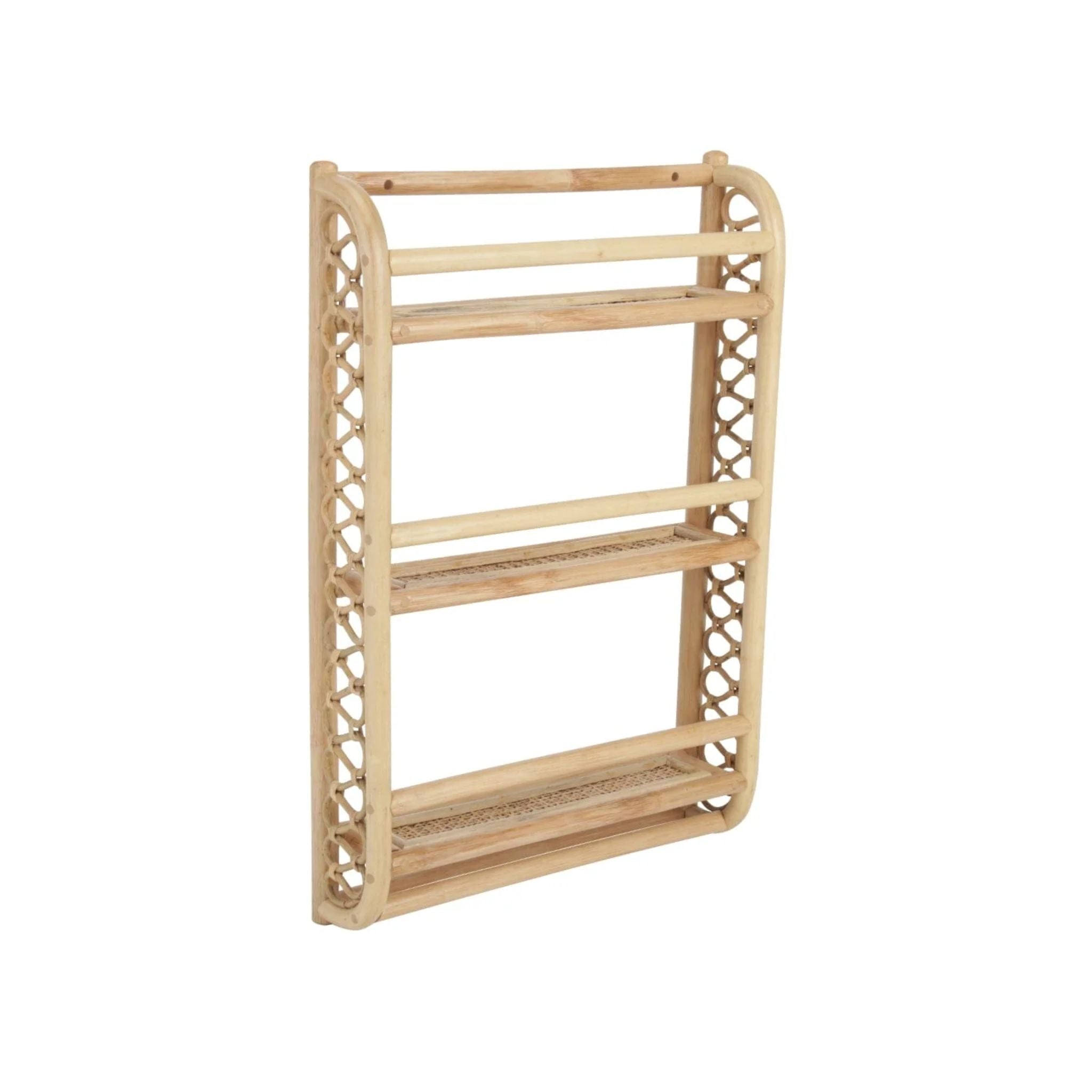CuddleCo Aria Wave Bookshelf - Rattan