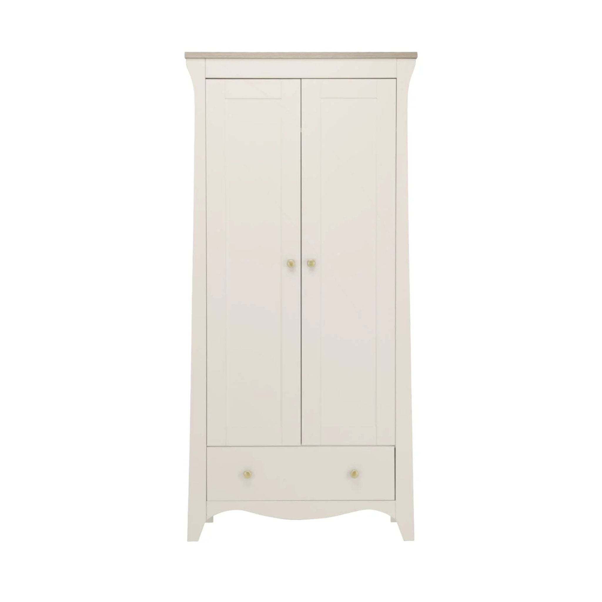 CuddleCo Clara 2 Door Double Wardrobe - Cashmere