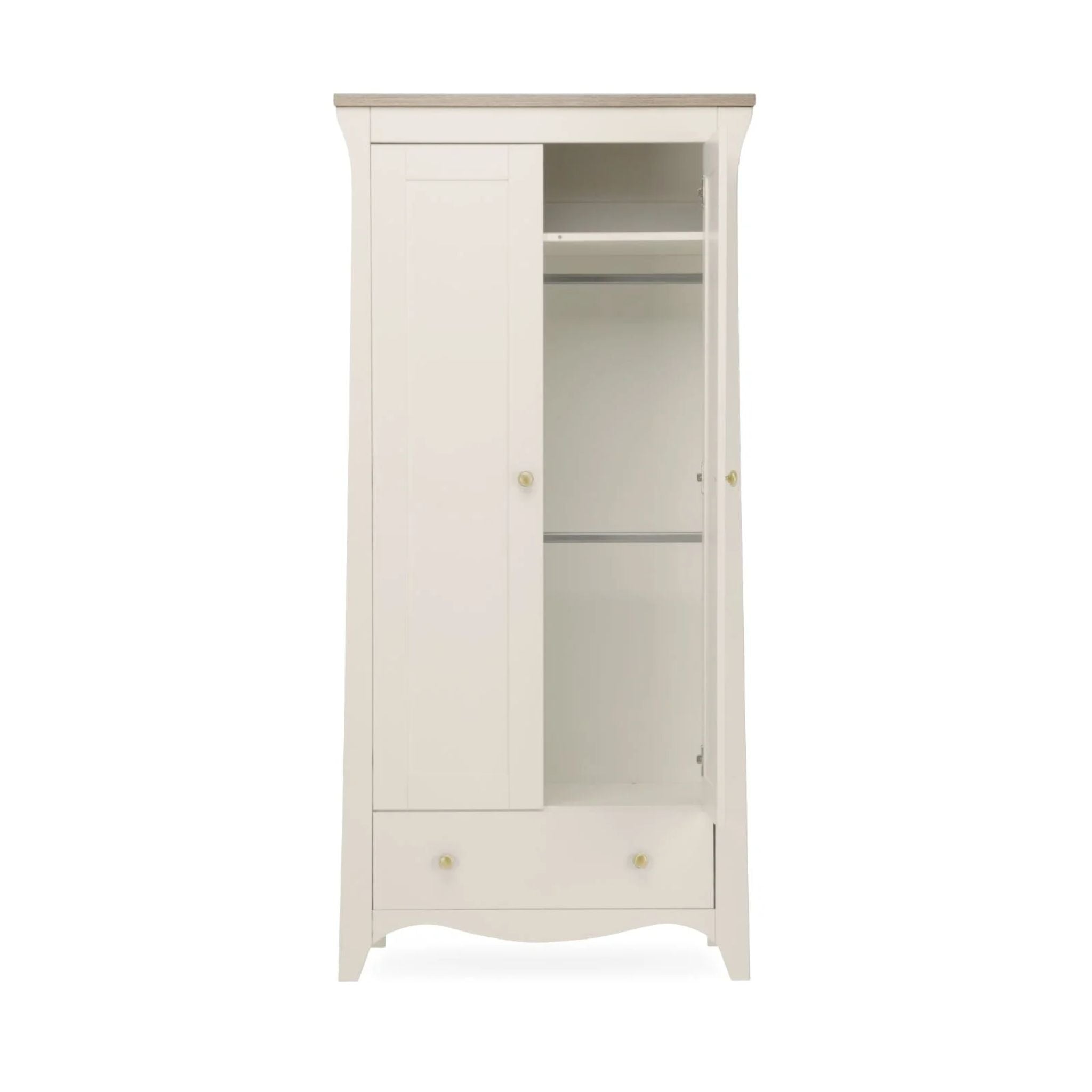 CuddleCo Clara 2 Door Double Wardrobe - Cashmere