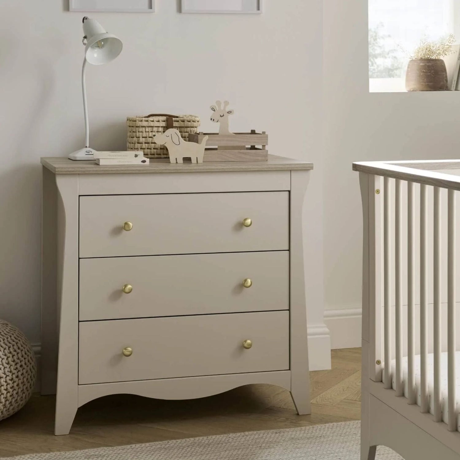 CuddleCo Clara 3 Drawer Dresser & Changer - Cashmere