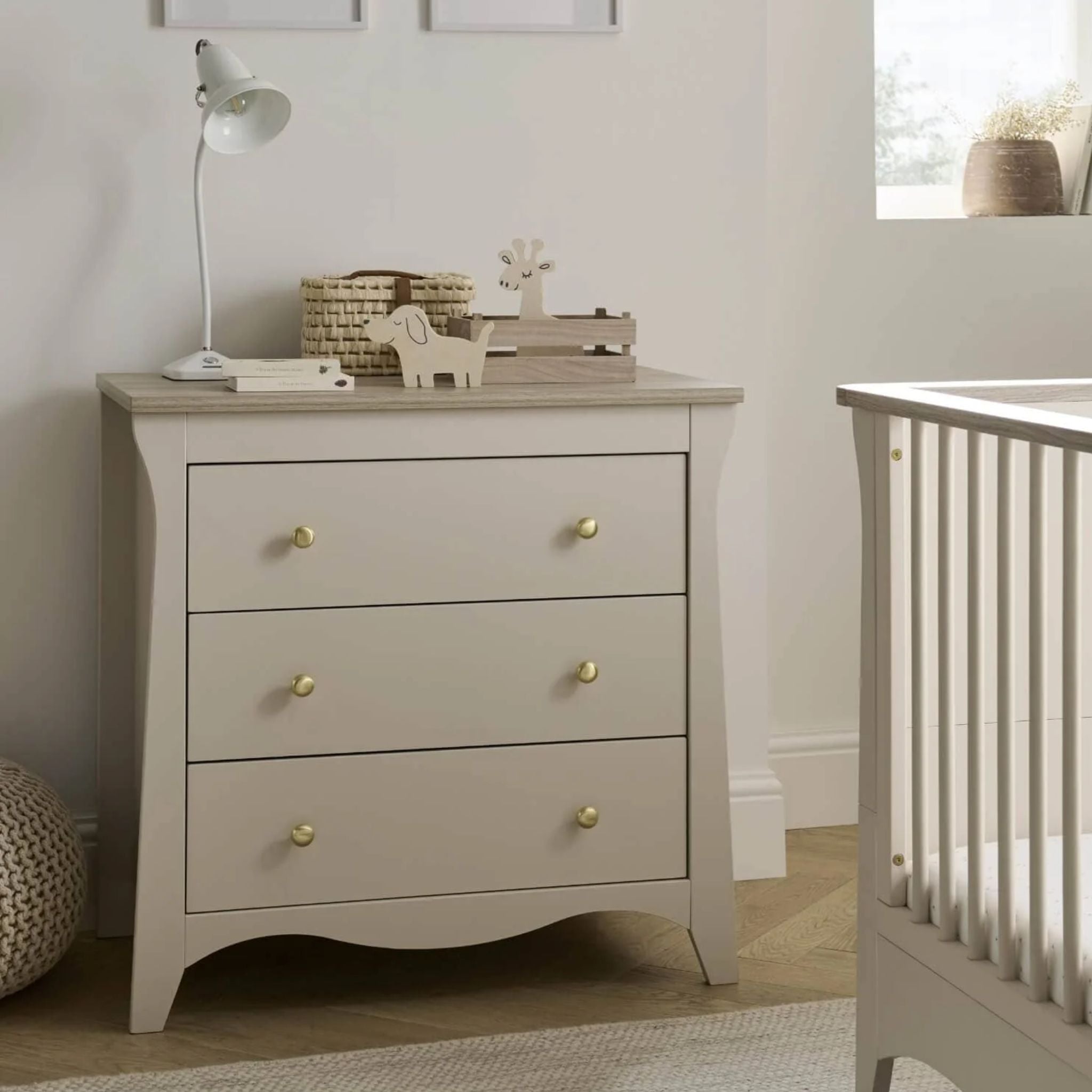 CuddleCo Clara 3 Drawer Dresser & Changer - Cashmere