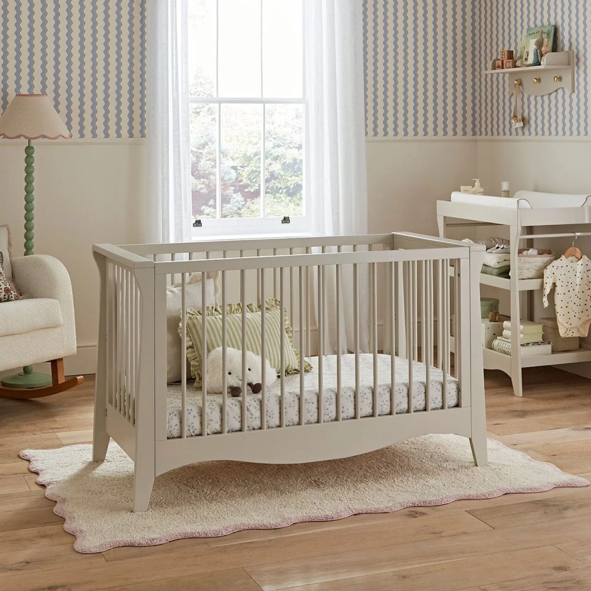 CuddleCo Clara Mini Cot Bed - Cashmere