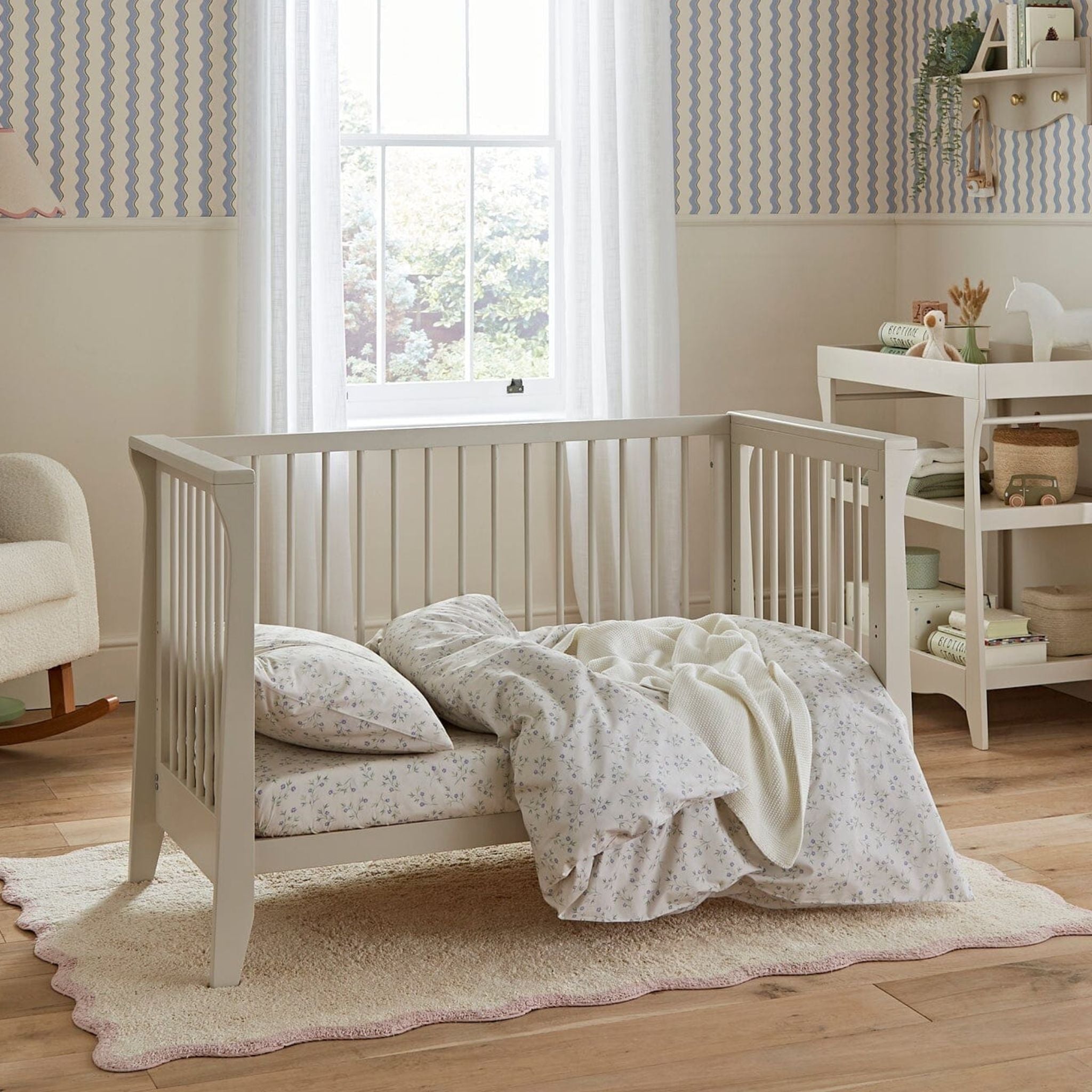 CuddleCo Clara Mini Cot Bed - Cashmere