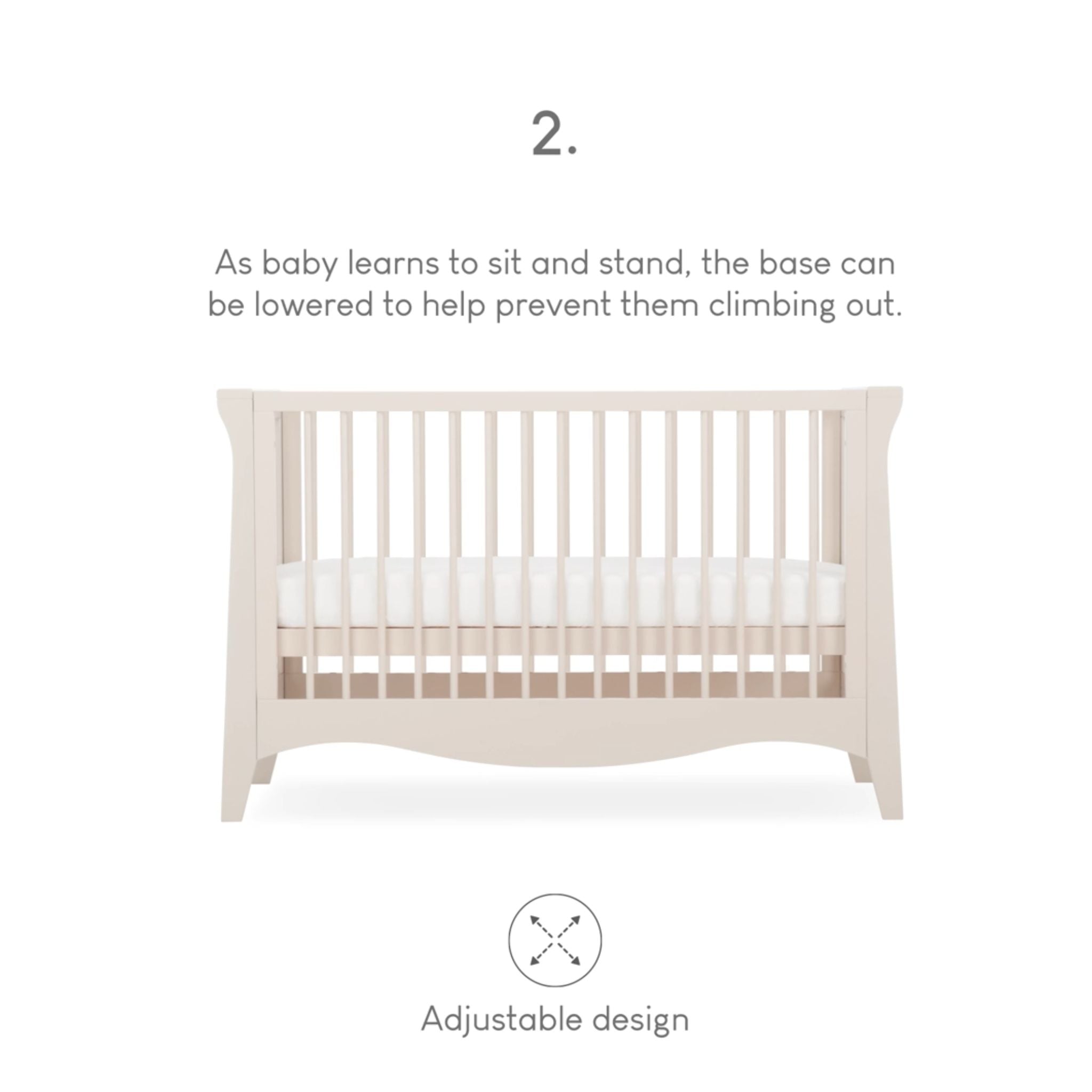 CuddleCo Clara Mini Cot Bed - Cashmere