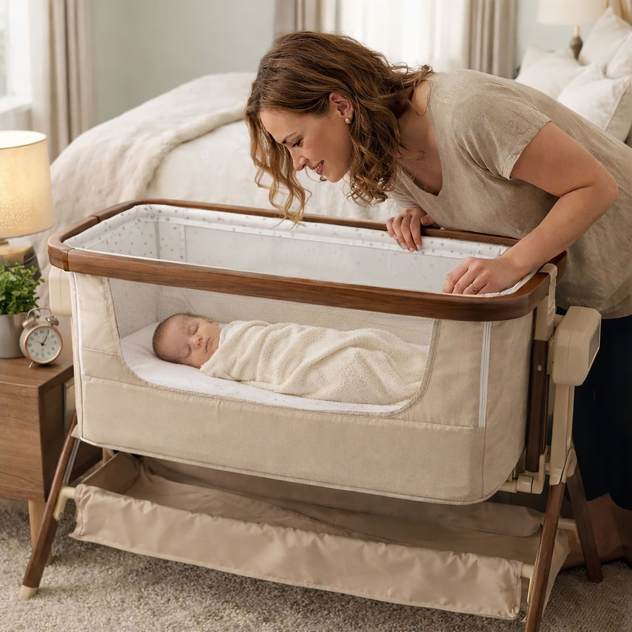 Baby Elegance Co Glide Electric Bedside Crib