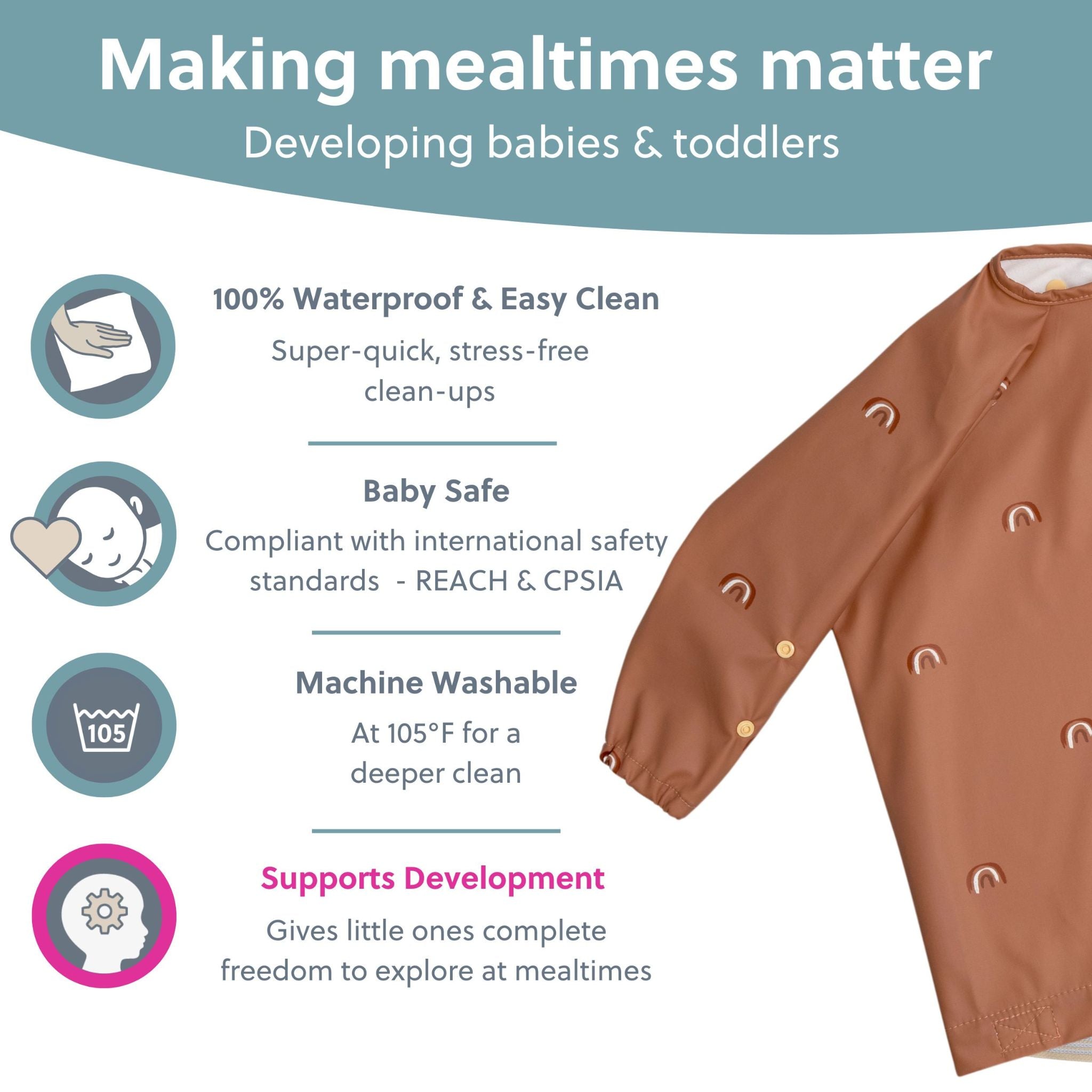 Bibado Coverall Long-Sleeve Weaning Bib