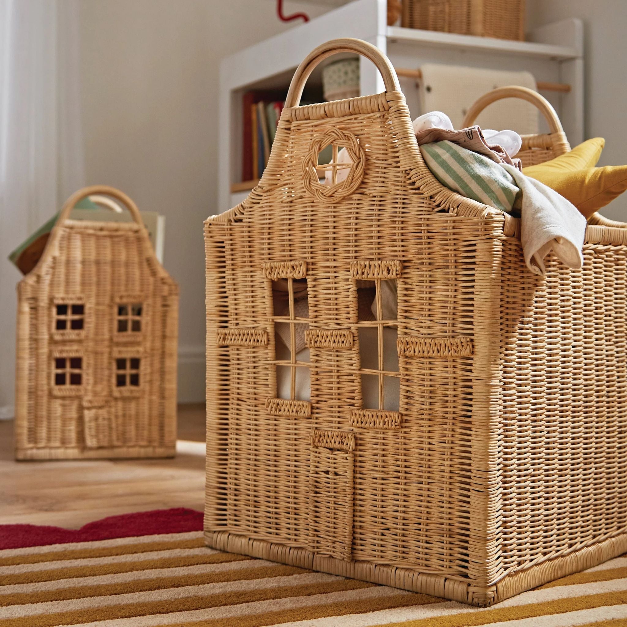 CuddleCo Dutch House Set 3 Baskets - Rattan