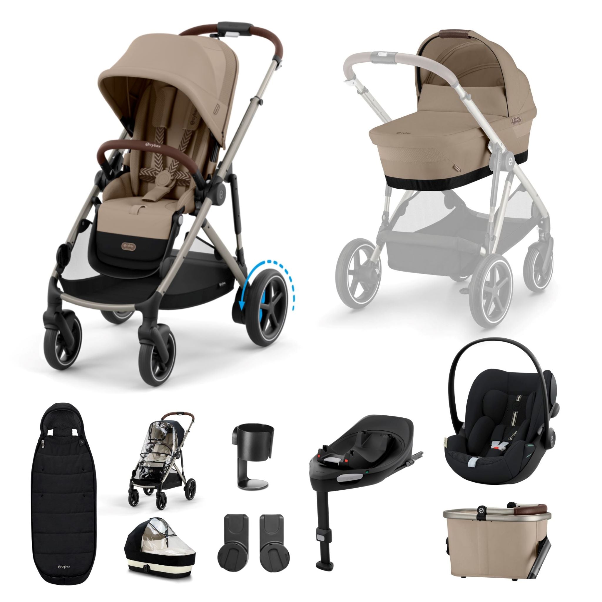 Cybex e-Gazelle Bundle with Cloud T Car Seat & Base T. (11 pieces)